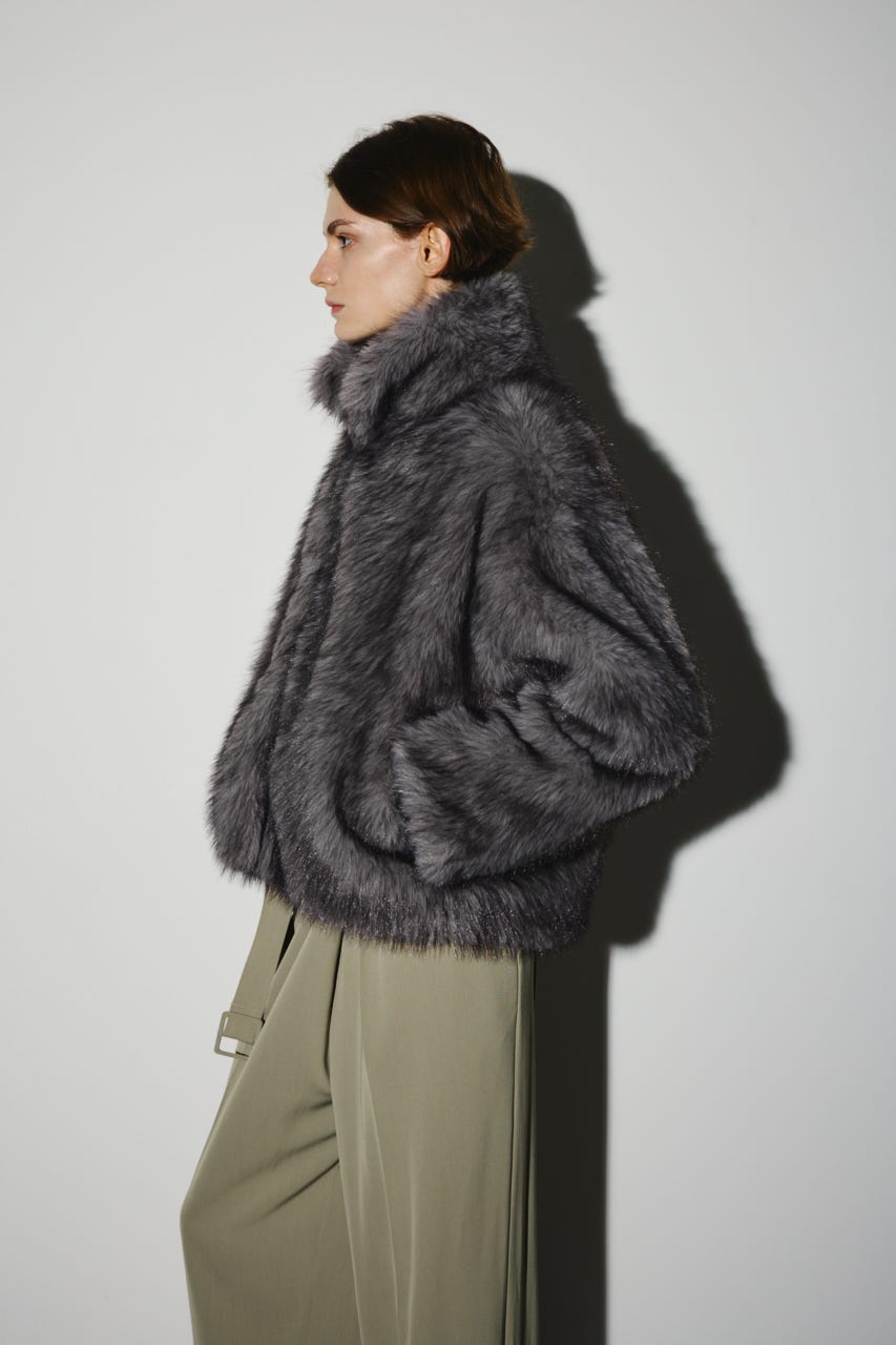 RIM.ARK | High collar faux fur jacket (COATS ) |RIM.ARK ONLINE STORE