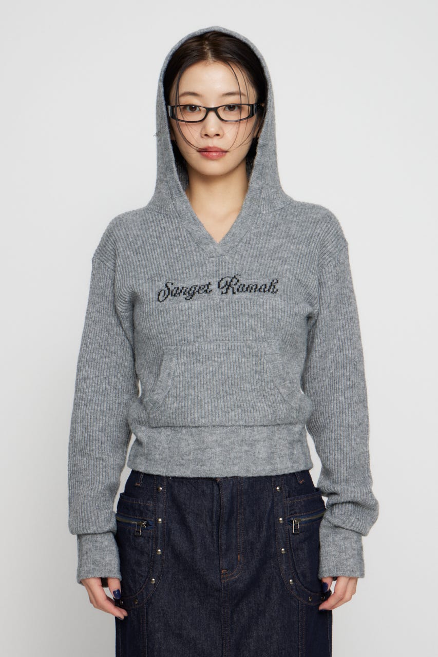 LAGUA GEM | JACQUARD HOODIE KNIT トップス (ニット ) |SHEL'TTER