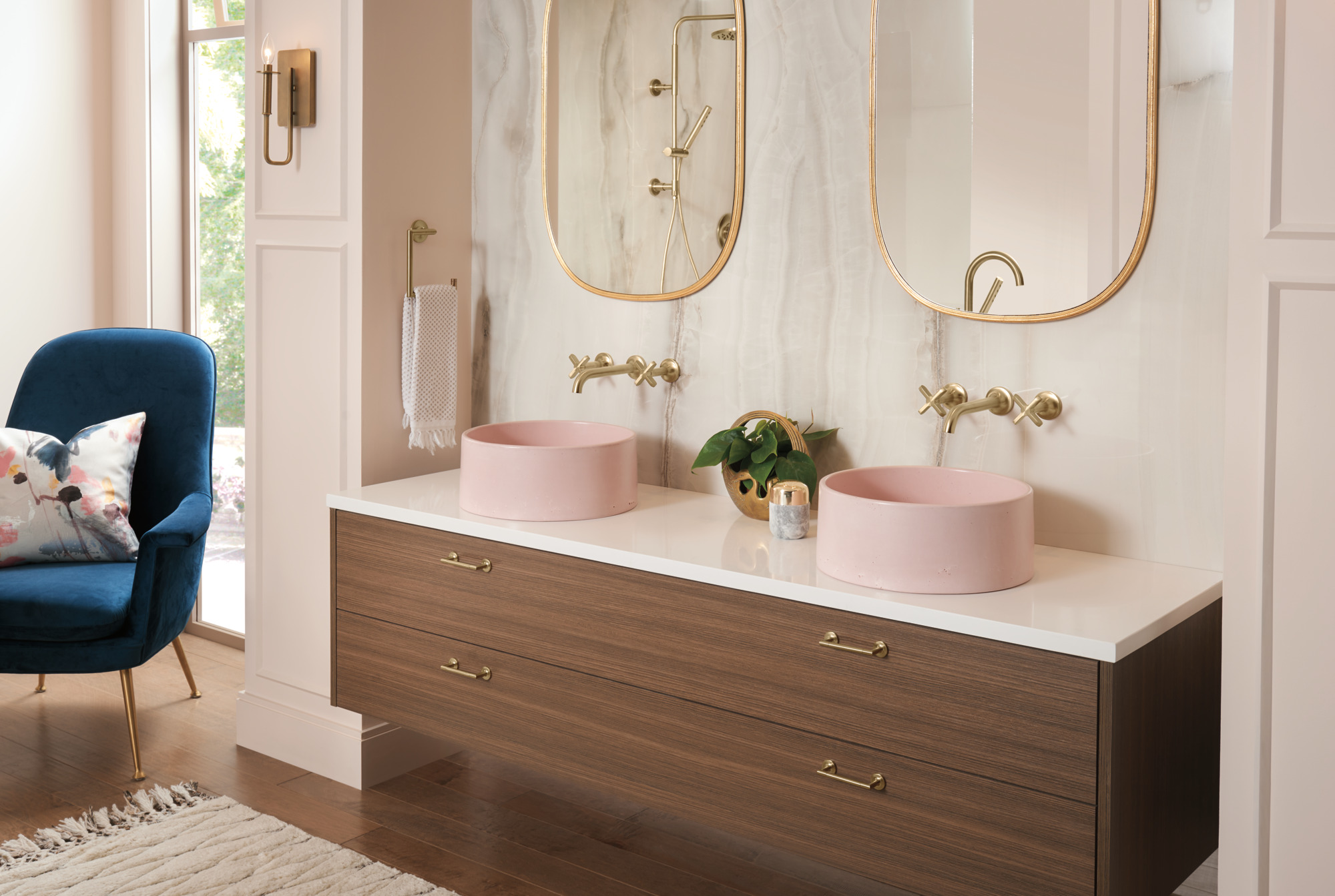 Odin® | Two-Handle Wall Mount Lavatory Faucet - Less Handles