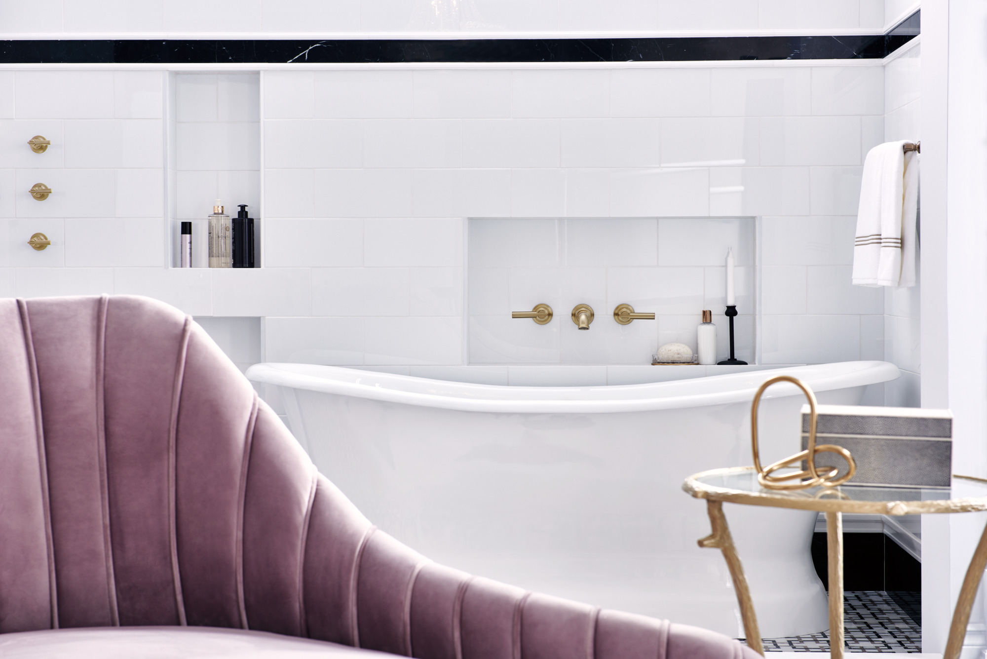 Invari® | Two-Handle Wall Mount Tub Filler - Less Handles