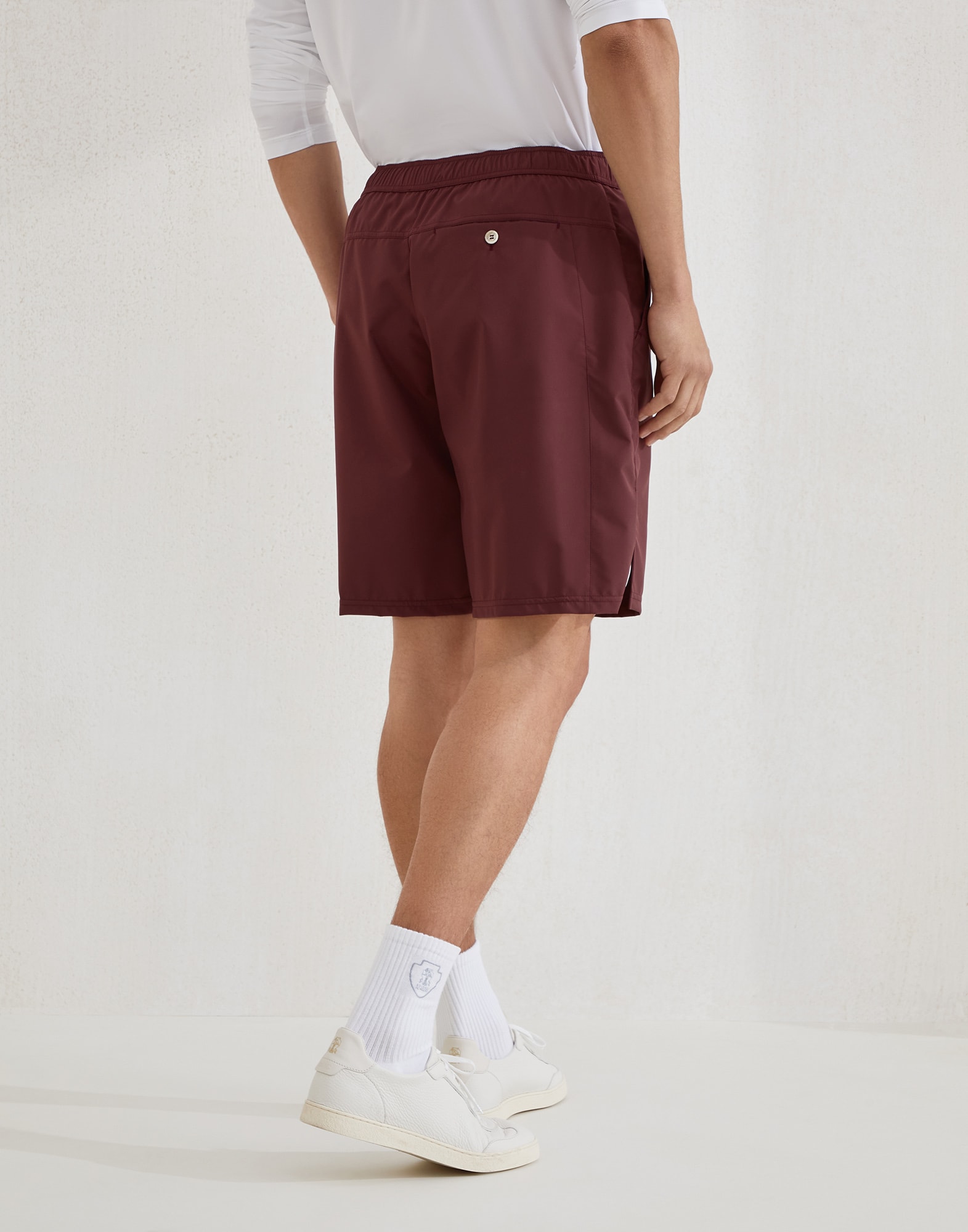 メンズ 向け ホワイト ナイロン バミューダパンツ | Brunello Cucinelli