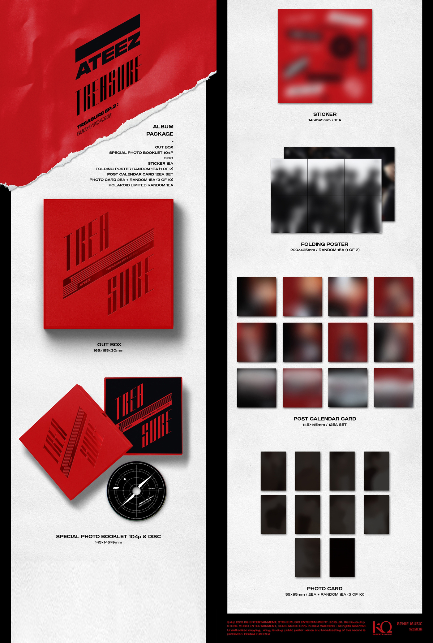 ATEEZ - Treasure Ep.2 : Zero To One - Mini album vol.2