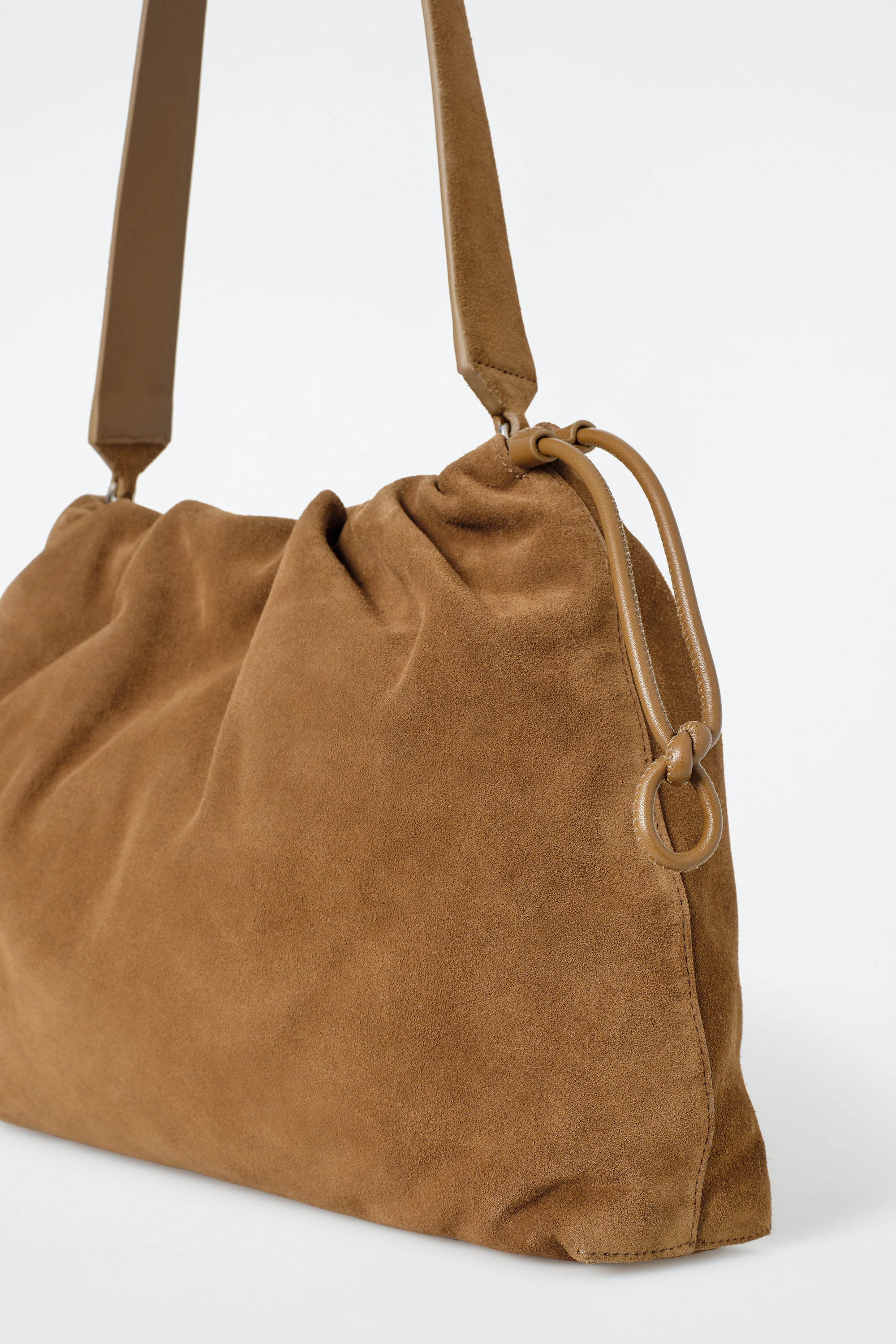 CAVATELLI CLUTCH BAG - SUEDE - BROWN | COS US