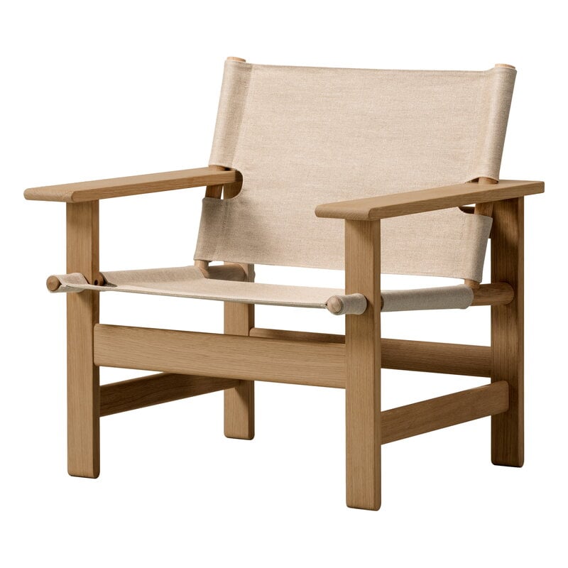 Fredericia Canvas chair, oiled oak - natural canvas | Finnish