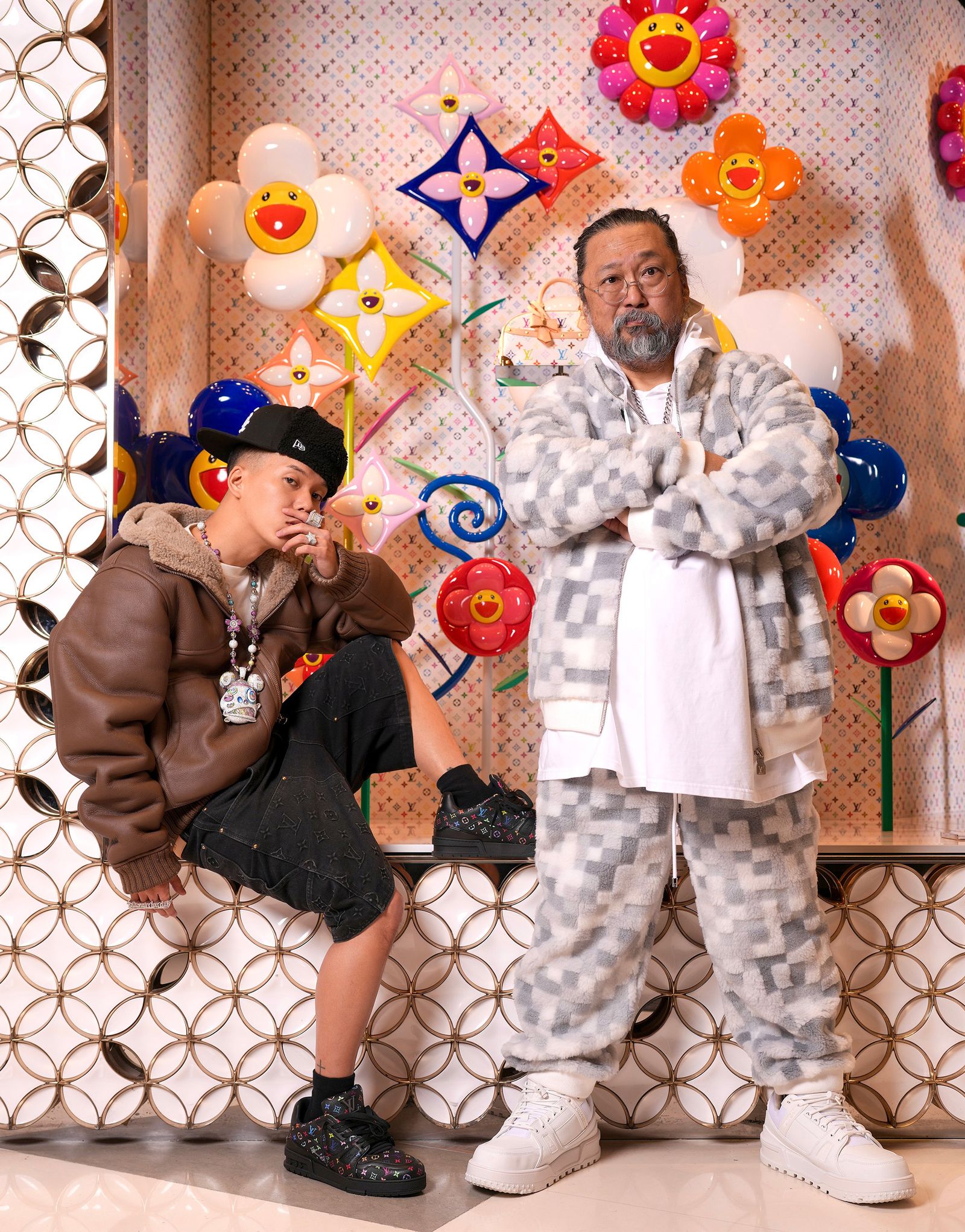 村上隆とJP THE WAVYのコラボユニット「MNNK Bro. 」が、「Louis