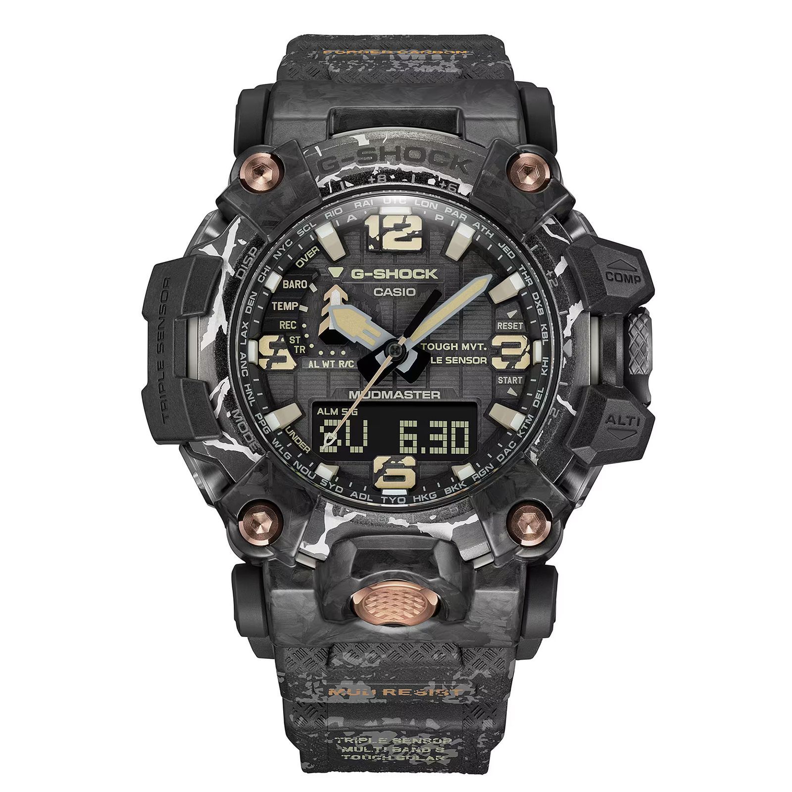 G-SHOCKの「マッドマスター」シリーズから、クラックドパターンが