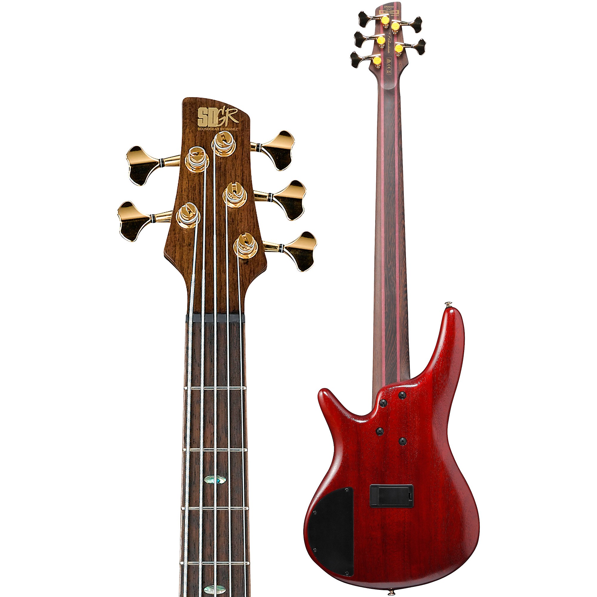 Ibanez SR2405W Quilted Maple Top 5-String Bass Brown Topaz Burst