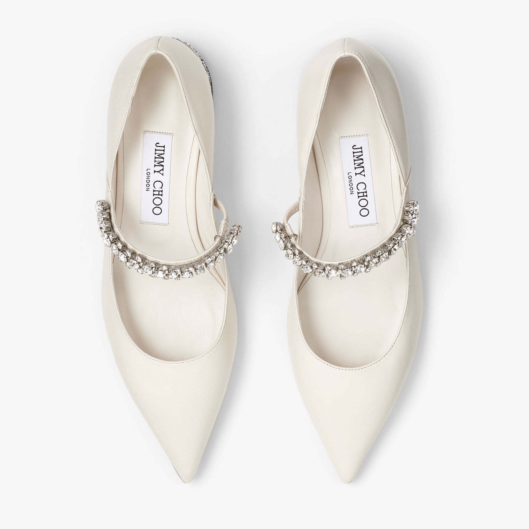 Bing Pump Flat | Latte/シルバー グリッターレザー・フラットシューズ