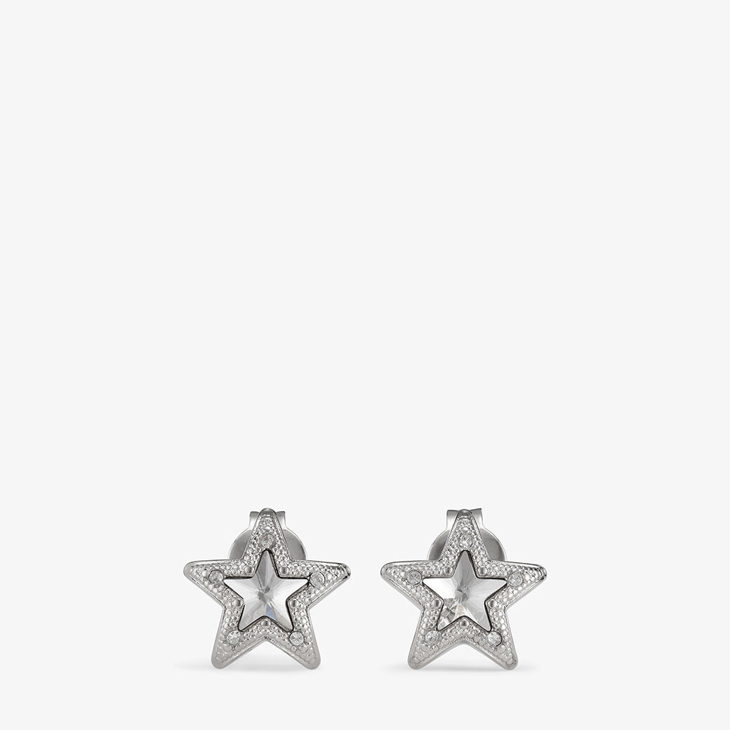 スワロフスキークリスタル付き シルバー仕上げメタル・JCスター