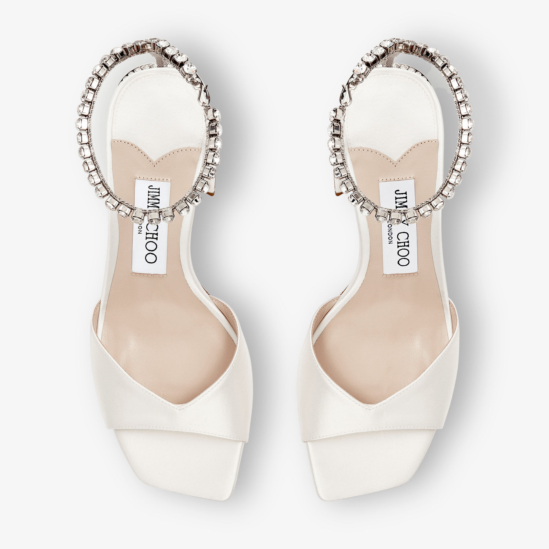 SAEDA SANDAL/BH 85 | スワロフスキークリスタルチェーン付き Ivory