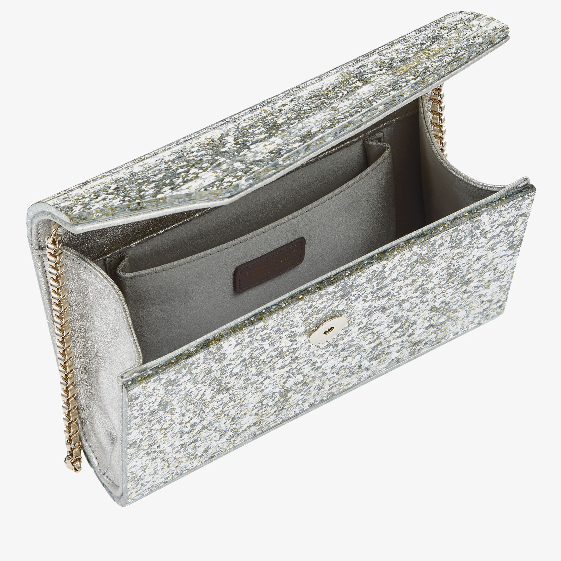Champagne Coarse Glitter Acrylic Clutch Bag| CANDY| Pre Fall 19