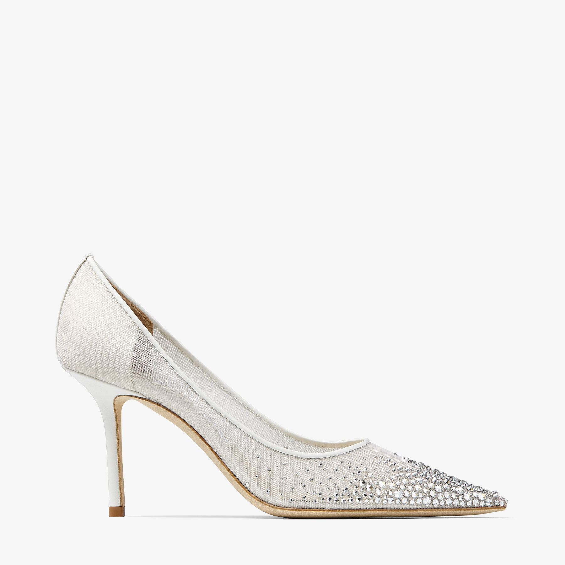 Love 85 | Bridal White Mesh Pumps | JIMMY CHOO UK