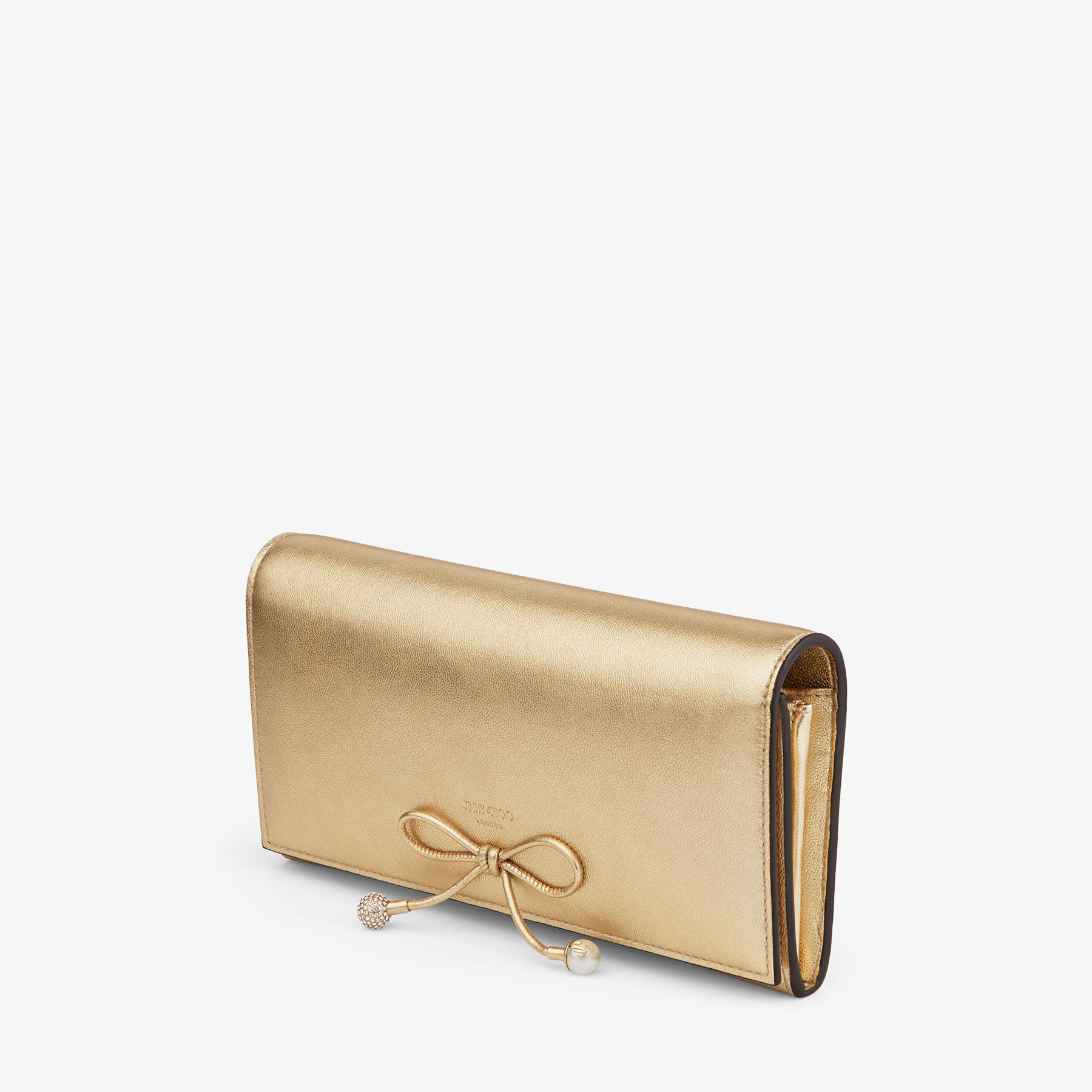 Martina | Gold Metallic Nappa Leather SLG | JIMMY CHOO