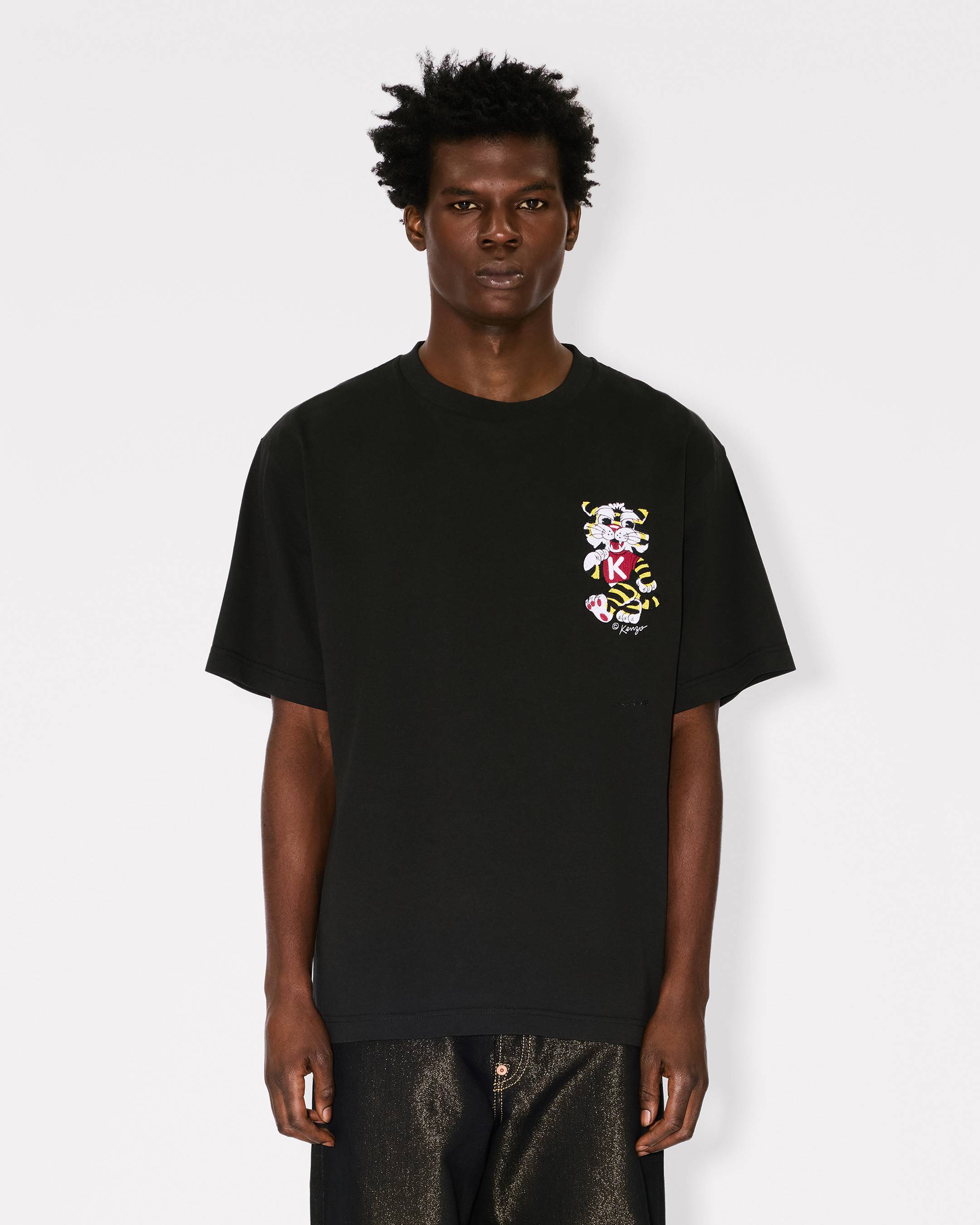 KENZO Wild Tiger' embroidered oversized T-shirt in cotton | Men's