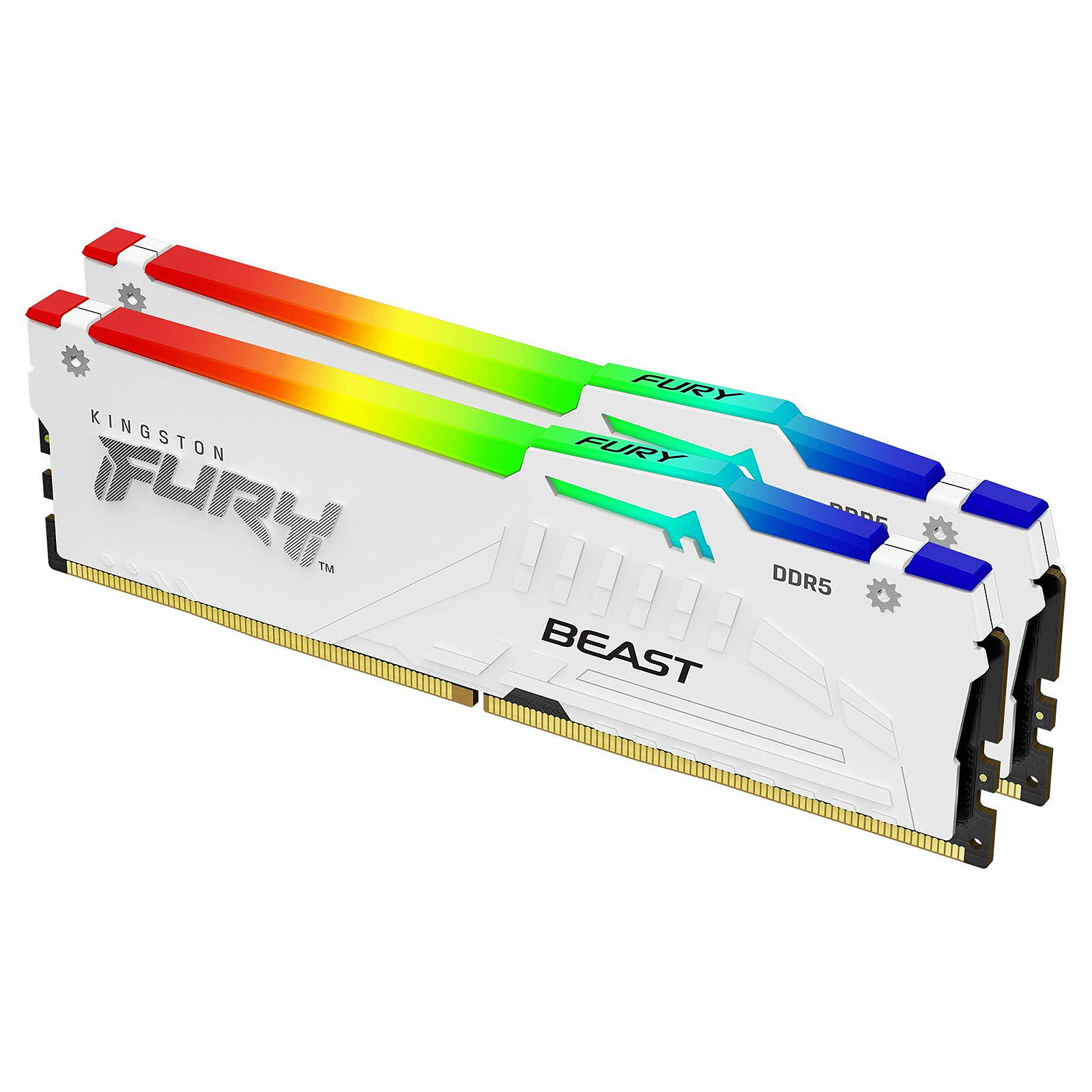 Kingston FURY Beast RGB 32GB (2 x 16GB) DDR5 6000 MHz CL30 - White