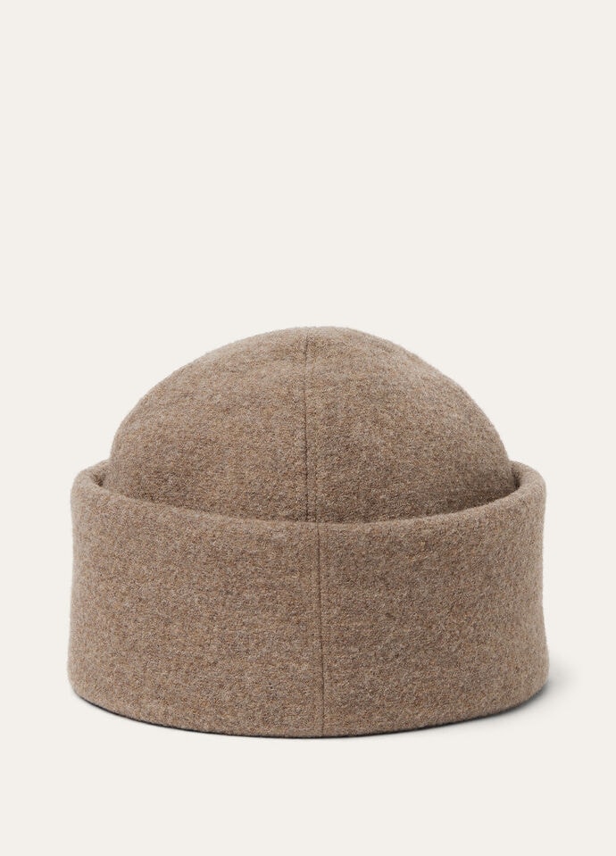 Jocey Beanie Virgin Wool Cobblestone Taupe | Loro Piana US