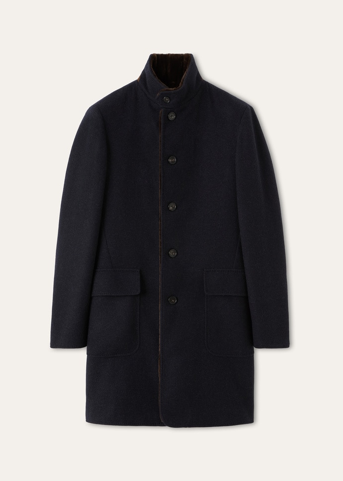 Sweater Coat Jersey Novalis Blue Navy | Coats Loro Piana US