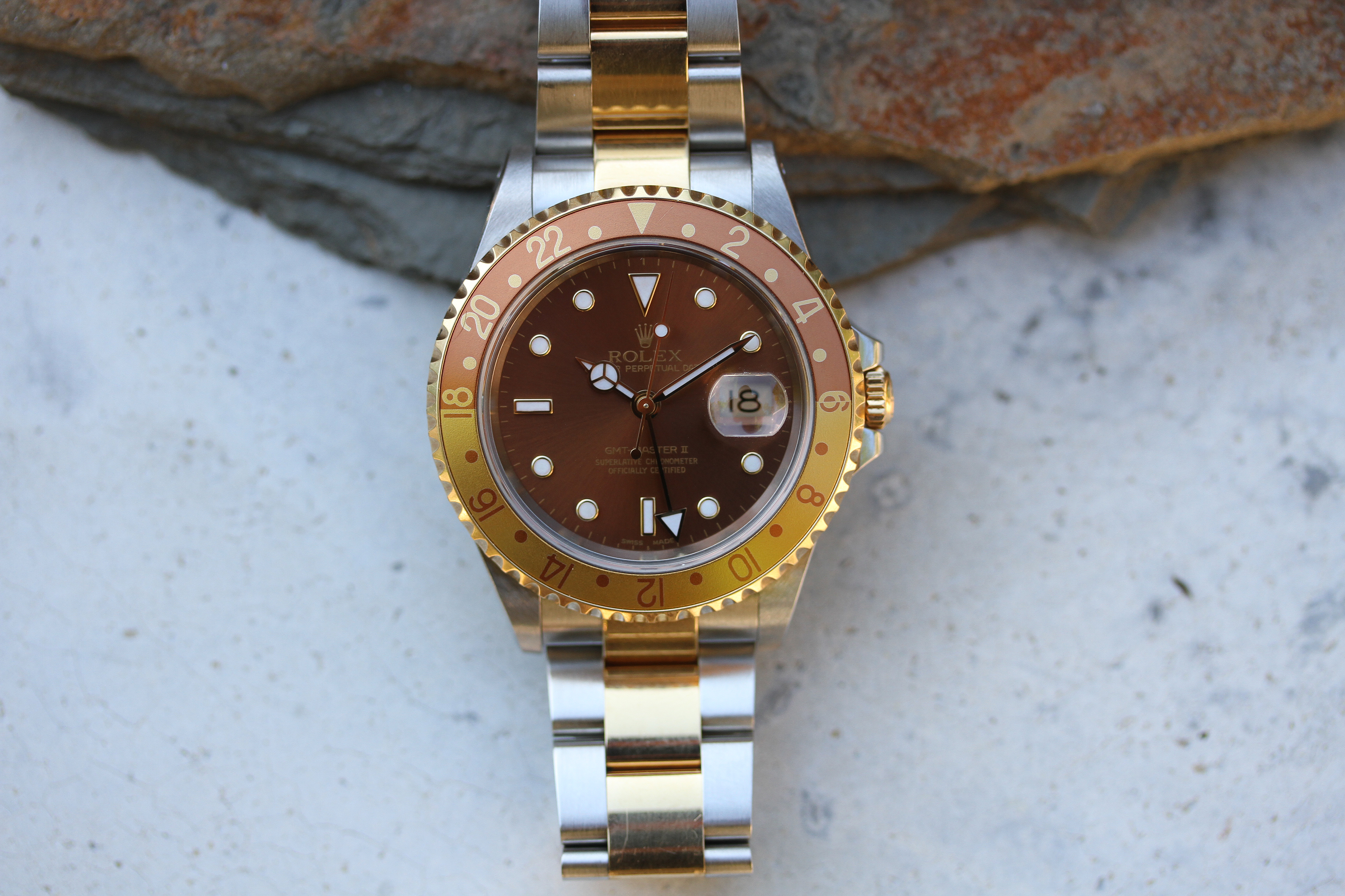 2003 Rolex GMT-Master II ref. 16713 “Root Beer, Box & Papers