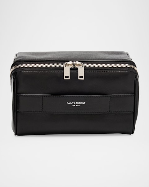 Saint Laurent Men's Niki YSL Cube Camera Bag in Leather | Neiman