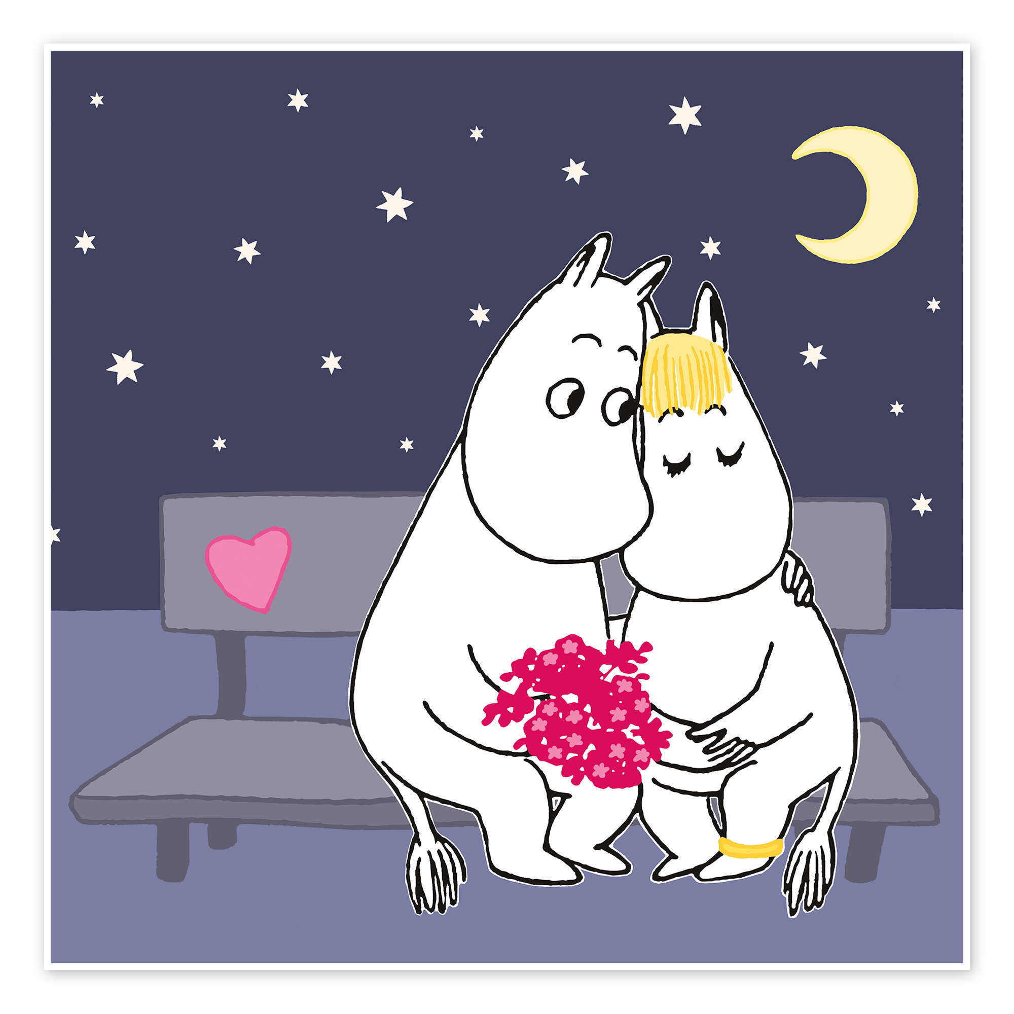 Moomin Moonlight Rendezvous print by Moomin | Posterlounge