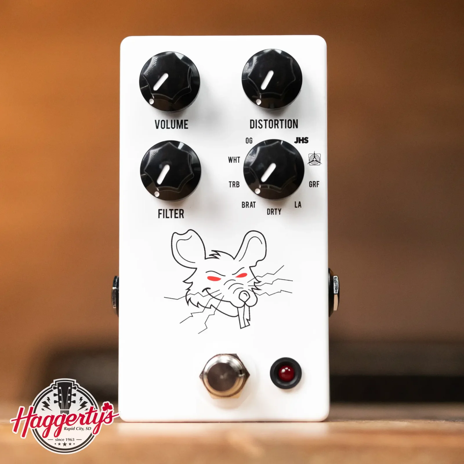 JHS Packrat White Distortion Pedal - 650415212705