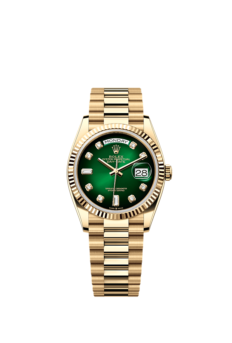 ロレックス デイデイト 36 ウォッチ：18 ct イエローゴールド
