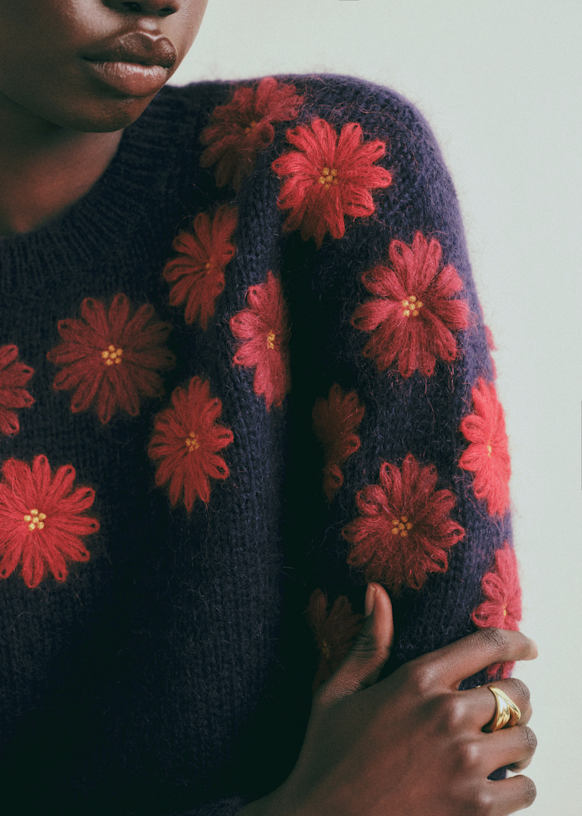 Suzon Jumper - Navy - Kid mohair - Sézane
