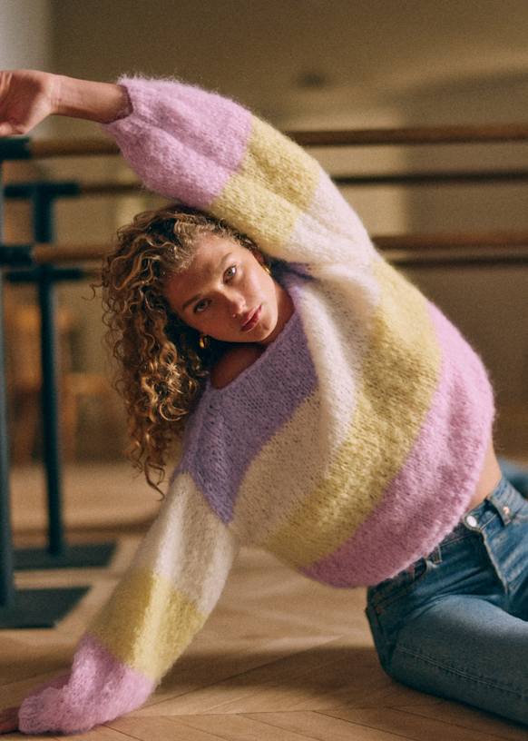 Colette Jumper - Sézane x Les Mains de Mamie - Green - Mohair - Sézane