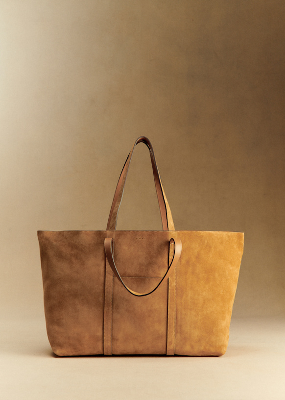 Gabin Maxi Bag - Camel - Split cowhide leather - Sézane