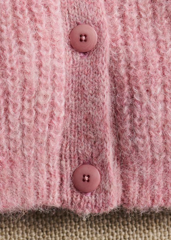 Emile Cardigan - Mottled Pink - Alpaca - Sézane