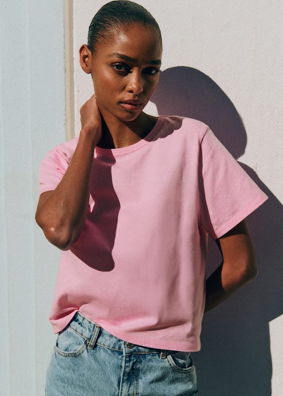 Léon T-Shirt - Cherry - Organic cotton - organic textile - Sézane