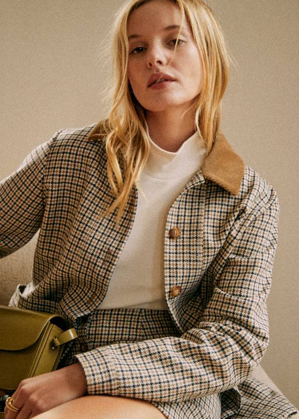 Will Jacket - Khaki velvet - Cotton - Sézane