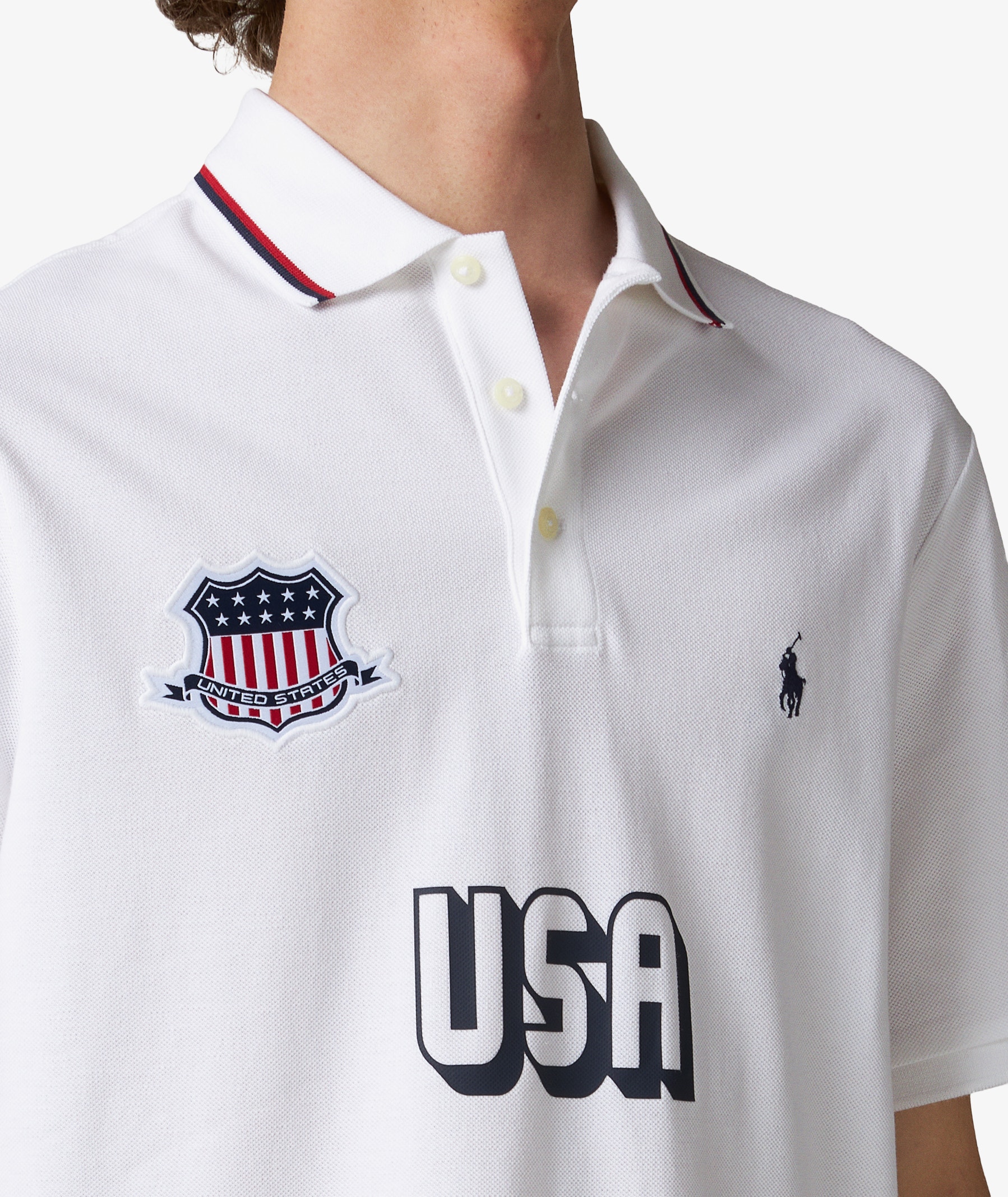 Polo Ralph Lauren USA Polo Shirt in White | SVD USA