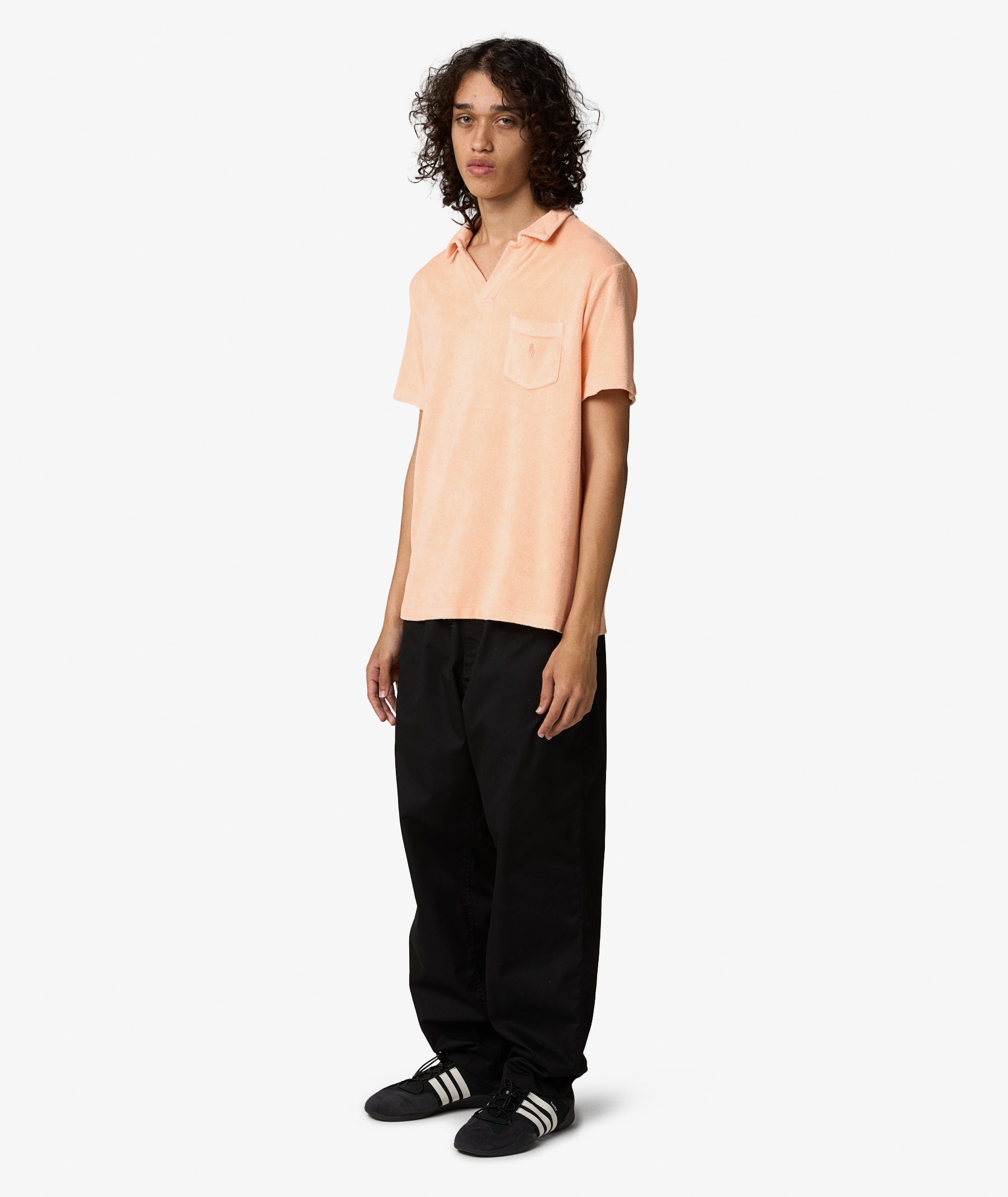 Polo Ralph Lauren Mineral-Dyed Terry Polo Shirt | Amber | SVD USA