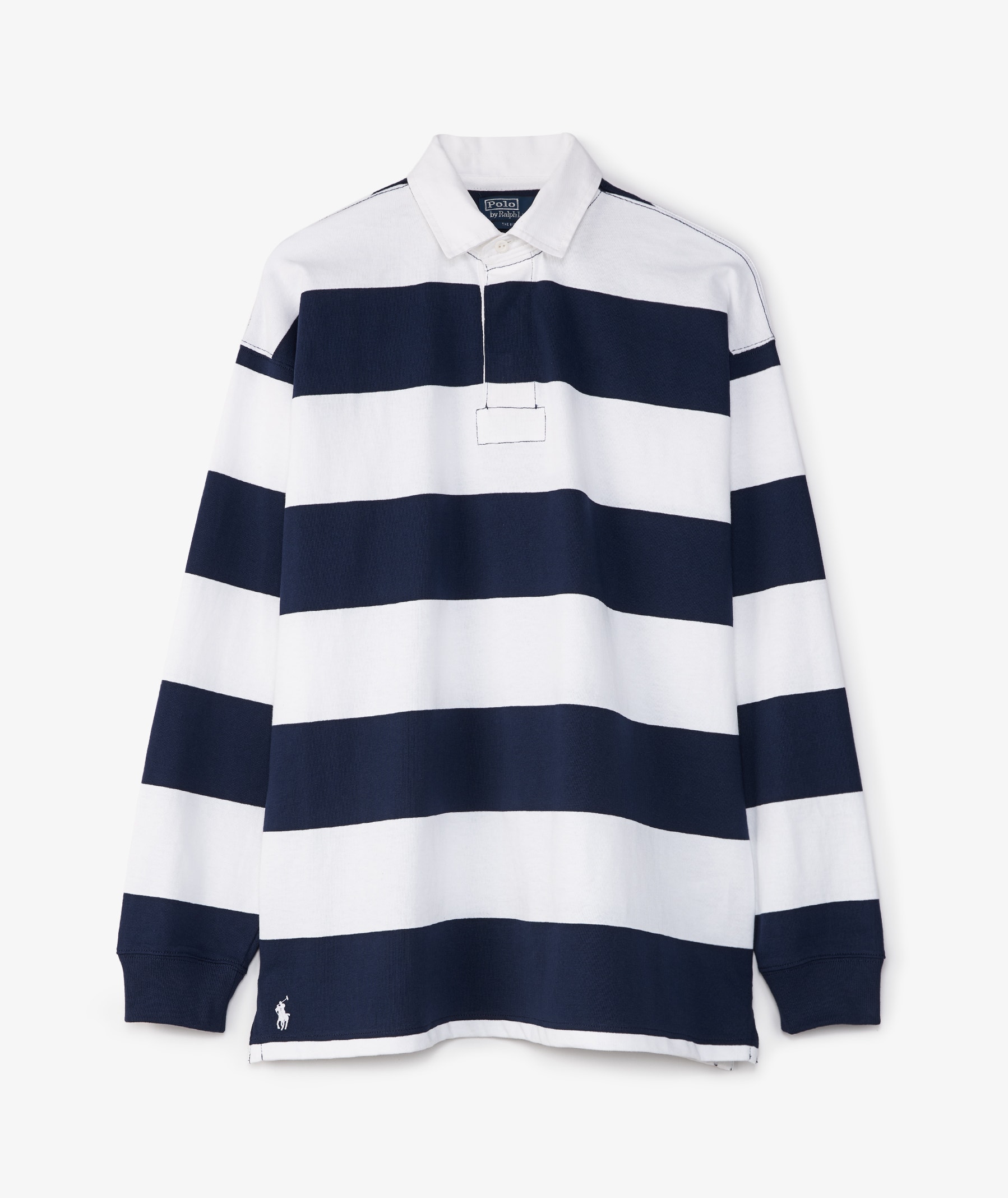 Polo Ralph Lauren Big Fit Striped Rugby Polo Shirt | Grey | SVD USA