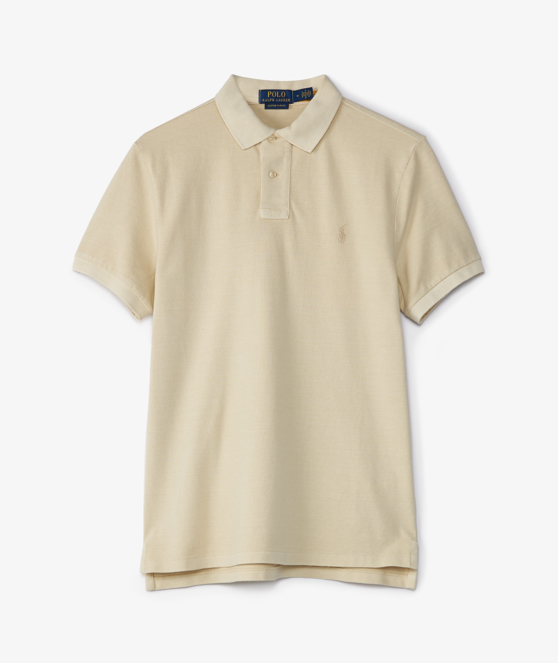 Polo Ralph Lauren Mineral-Dyed Mesh Polo Shirt in Beige | SVD USA