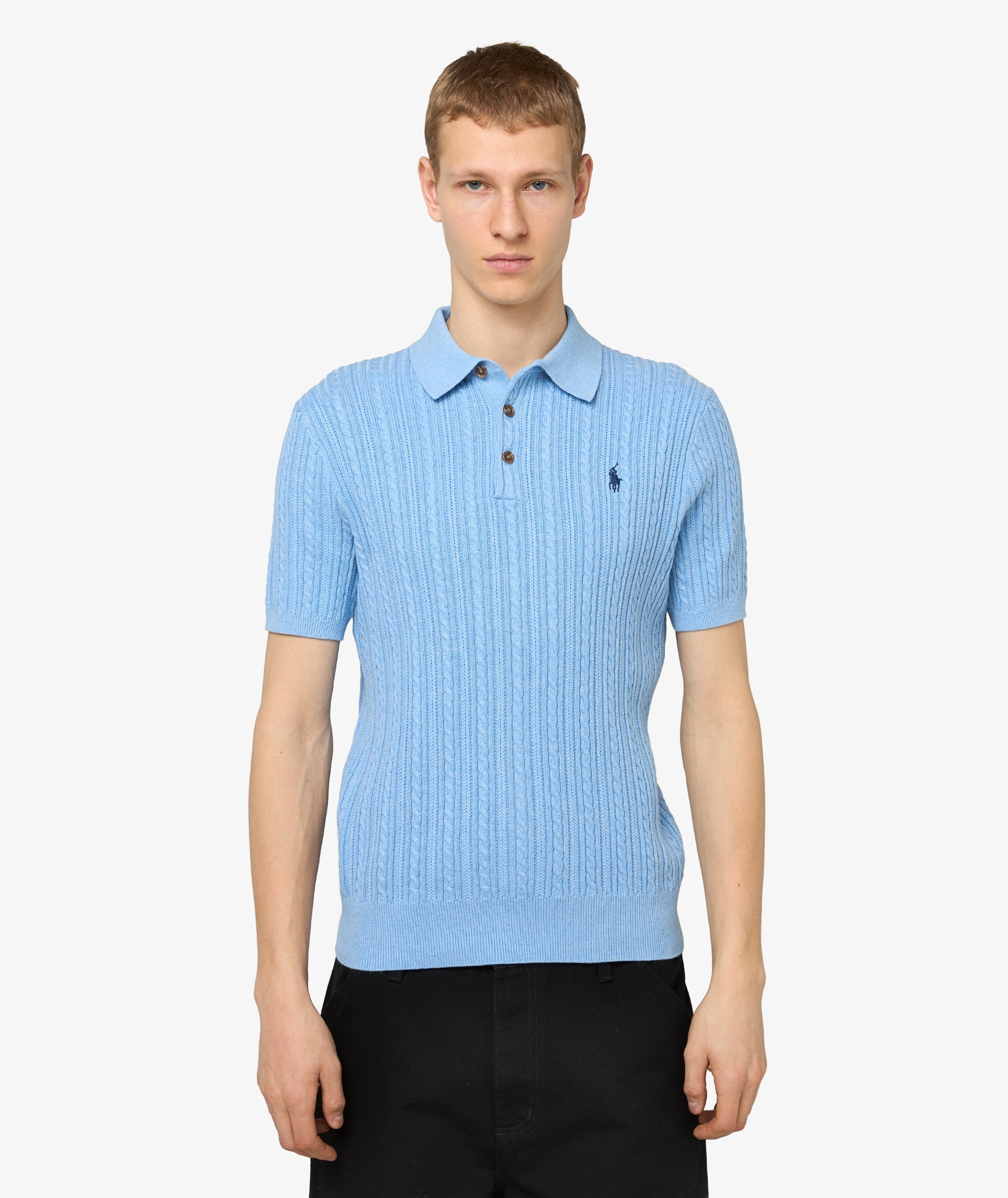 Polo Ralph Lauren Cable-Knit Cotton Polo Jumper | 710B13893004