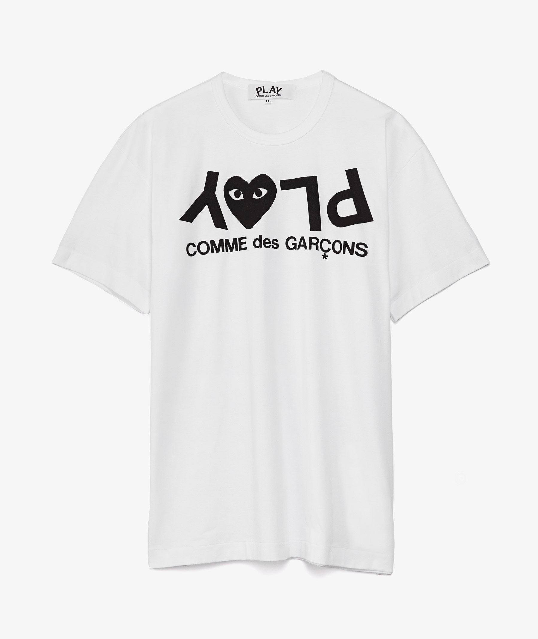 White Comme des Garçons Play Reserve Play Logo T-Shirt | SVD