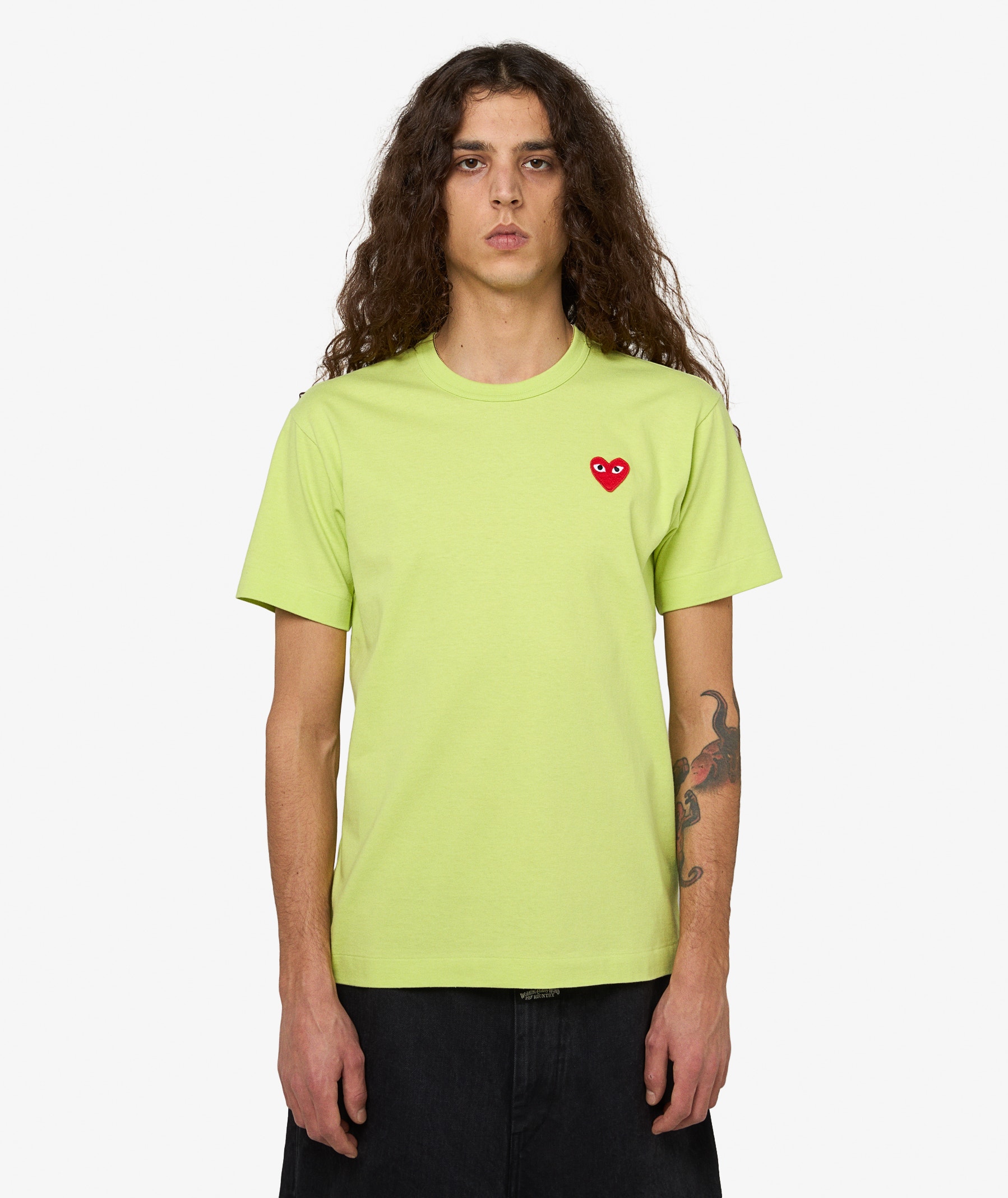 Comme des Garçons Play Red Heart T-Shirt in Green | SVD