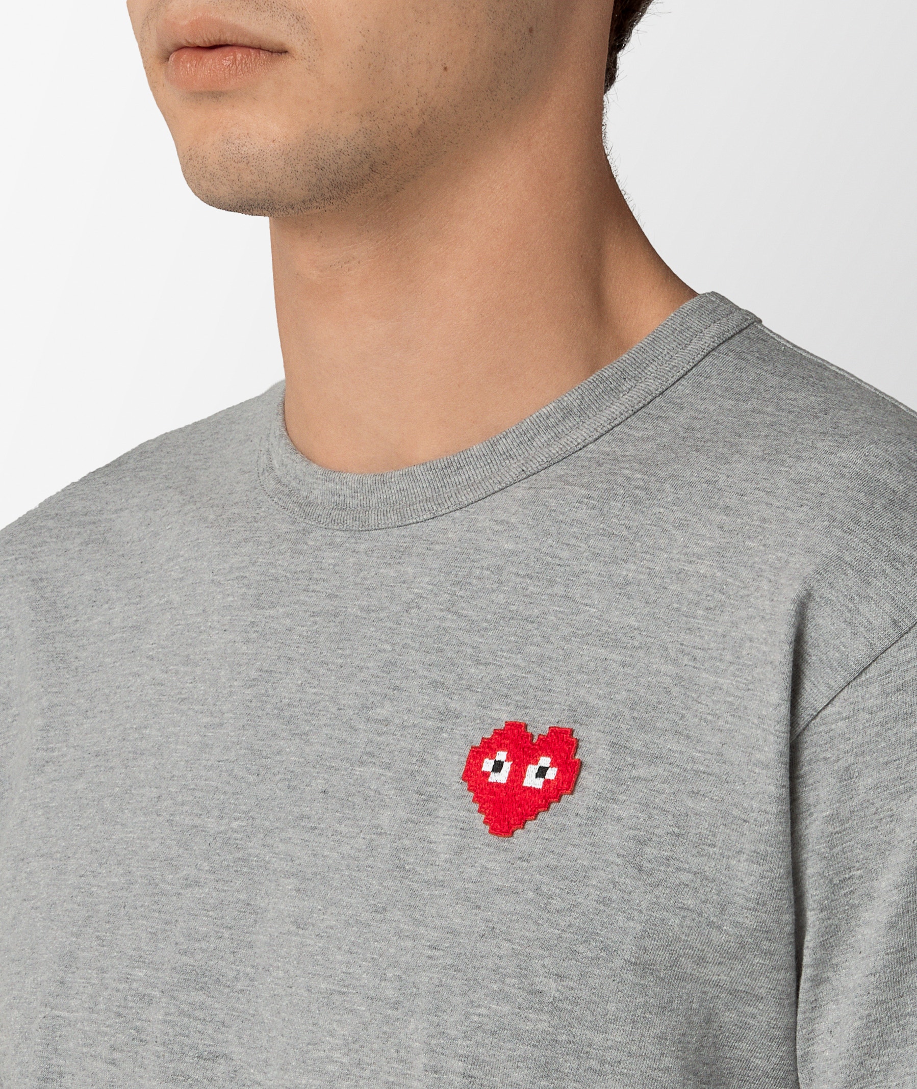 Comme des Garçons Play Red Heart T-Shirt in Gray | SVD USA