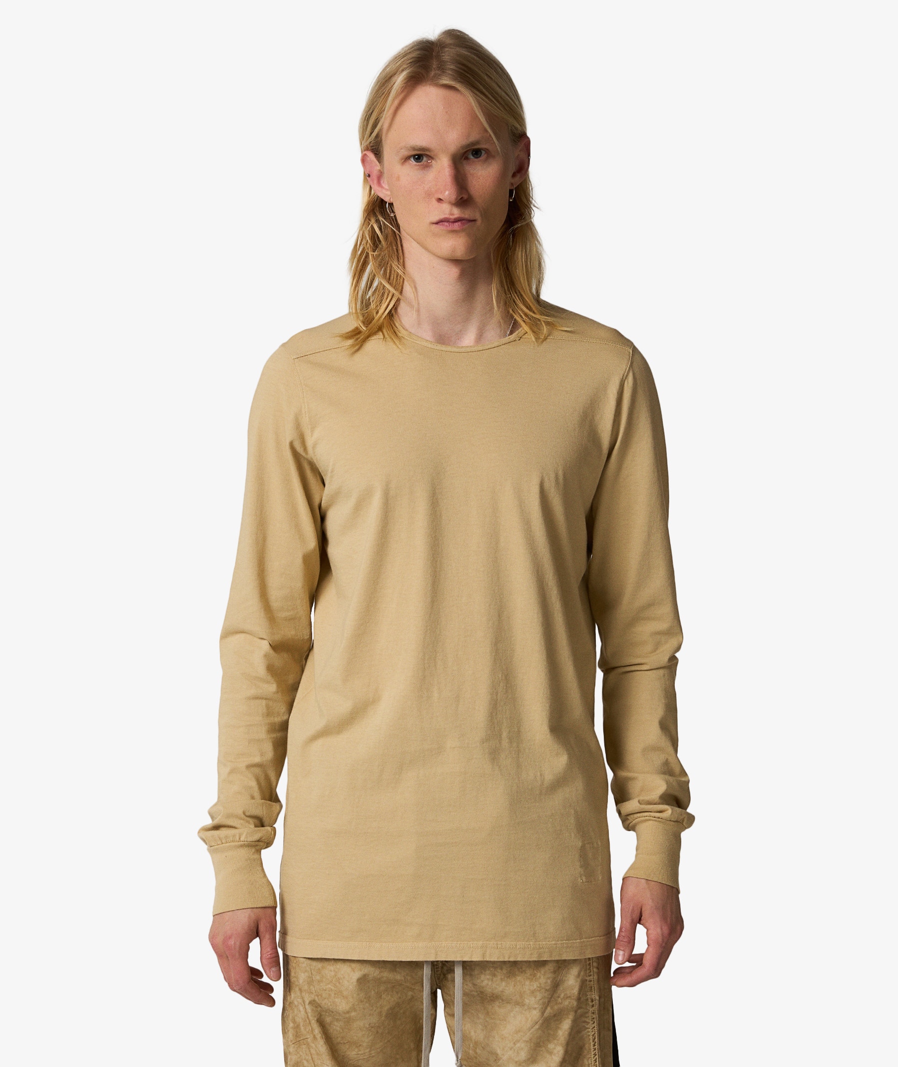 Rick Owens DRKSHDW Level Long Sleeve T-Shirt in Light Brown | SVD USA