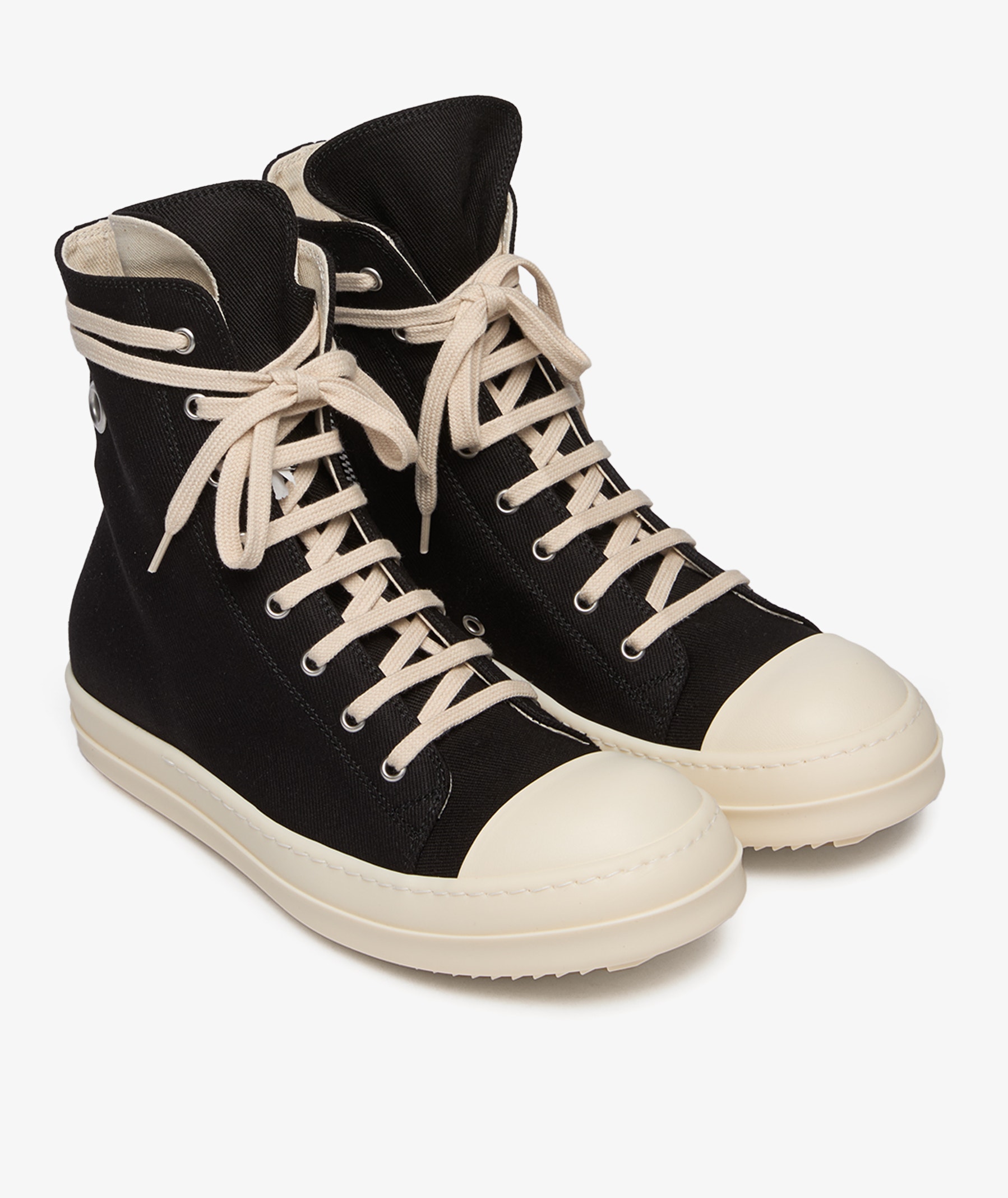 Rick Owens DRKSHDW Denim Sneakers in Black | SVD USA