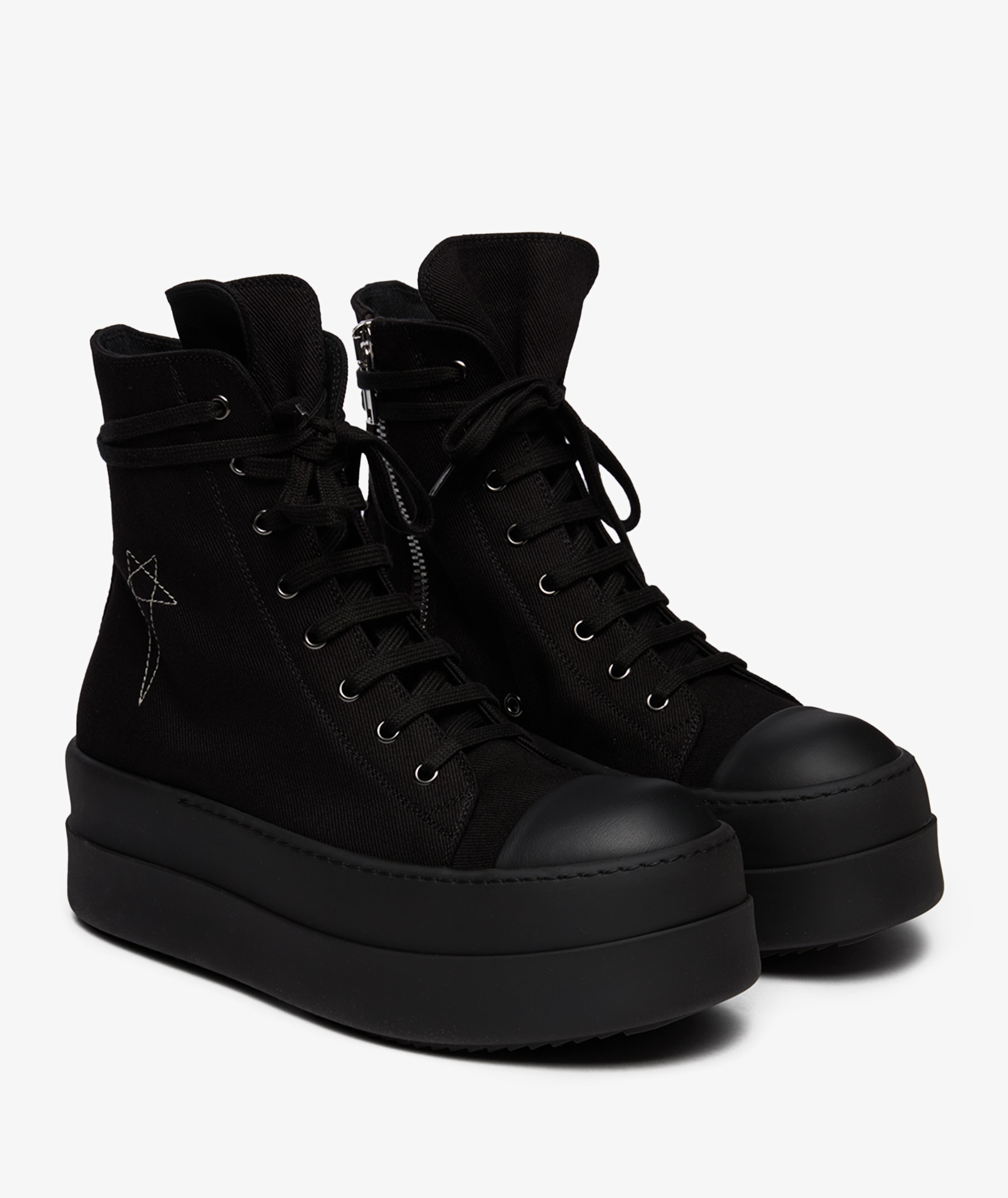Rick Owens DRKSHDW Double Bumper Sneakers in Black | SVD USA
