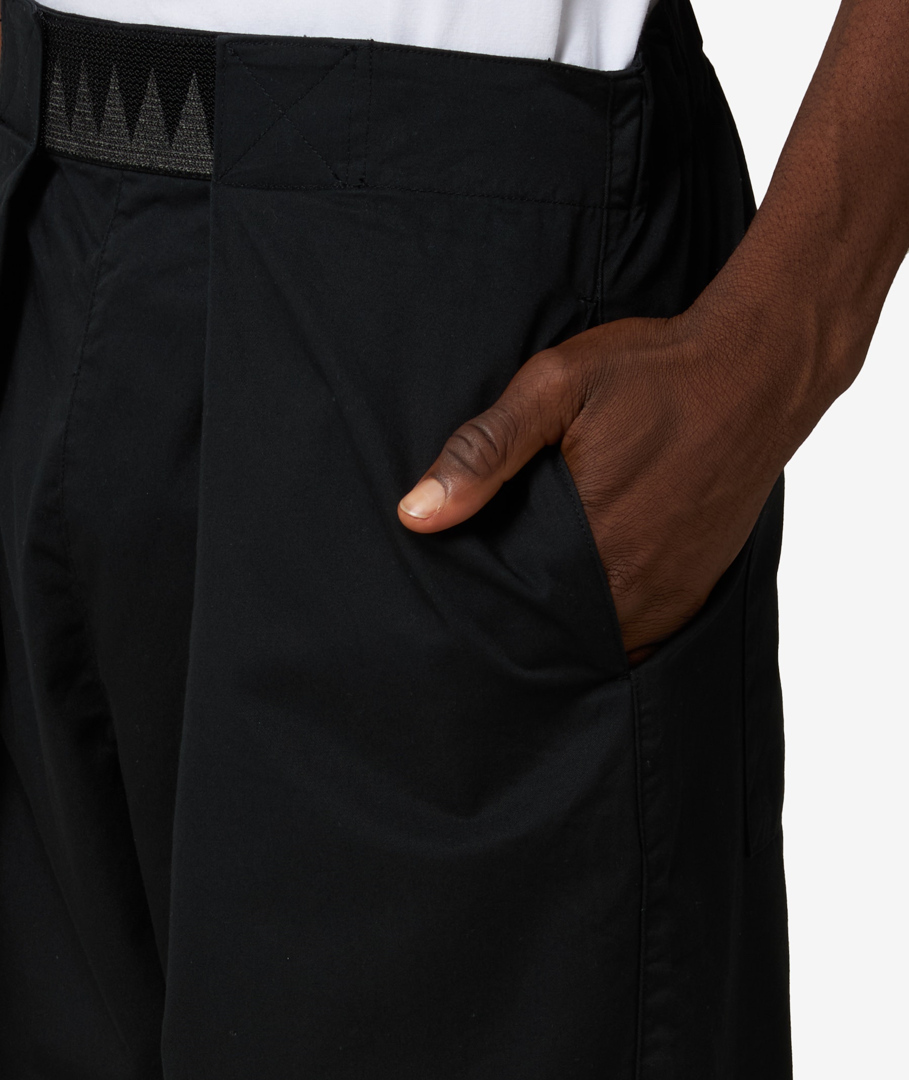 KAPITAL Combed Burberry Cotton Easy-Beach-Go Shorts in Black | SVD USA