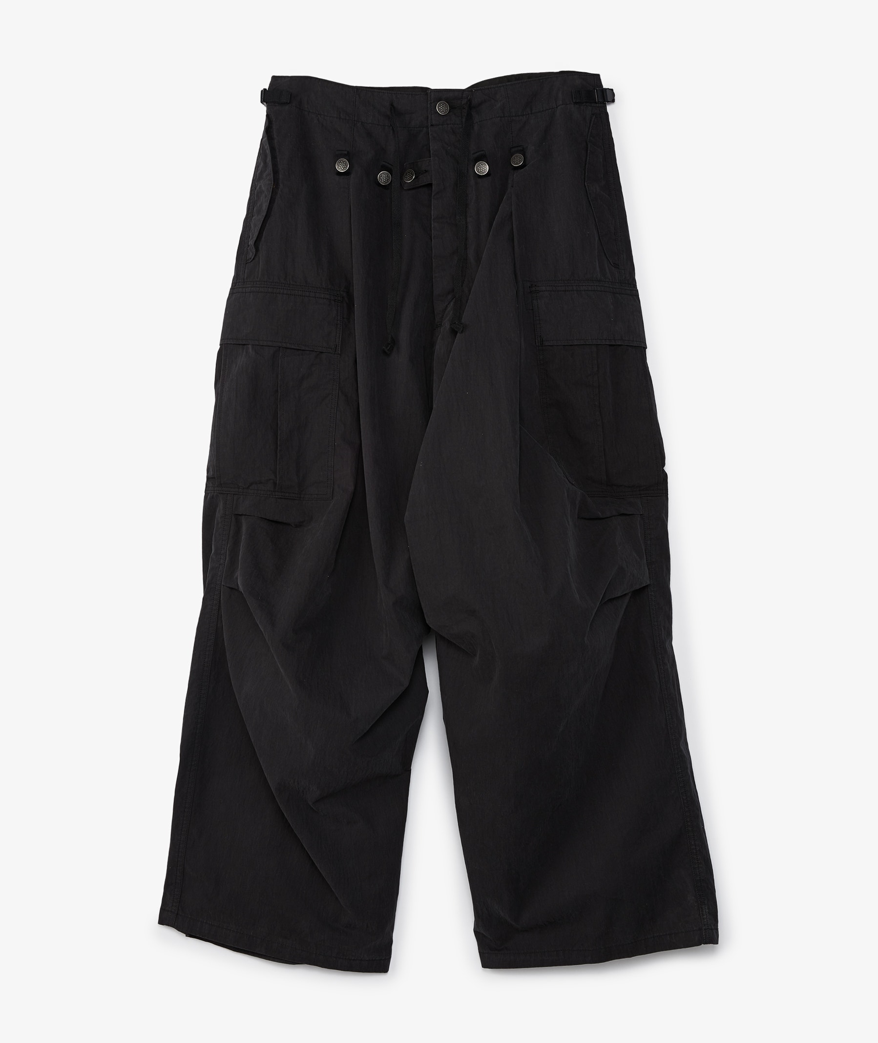 KAPITAL Rip Stop Jumbo Cargo Pants in Black | SVD USA