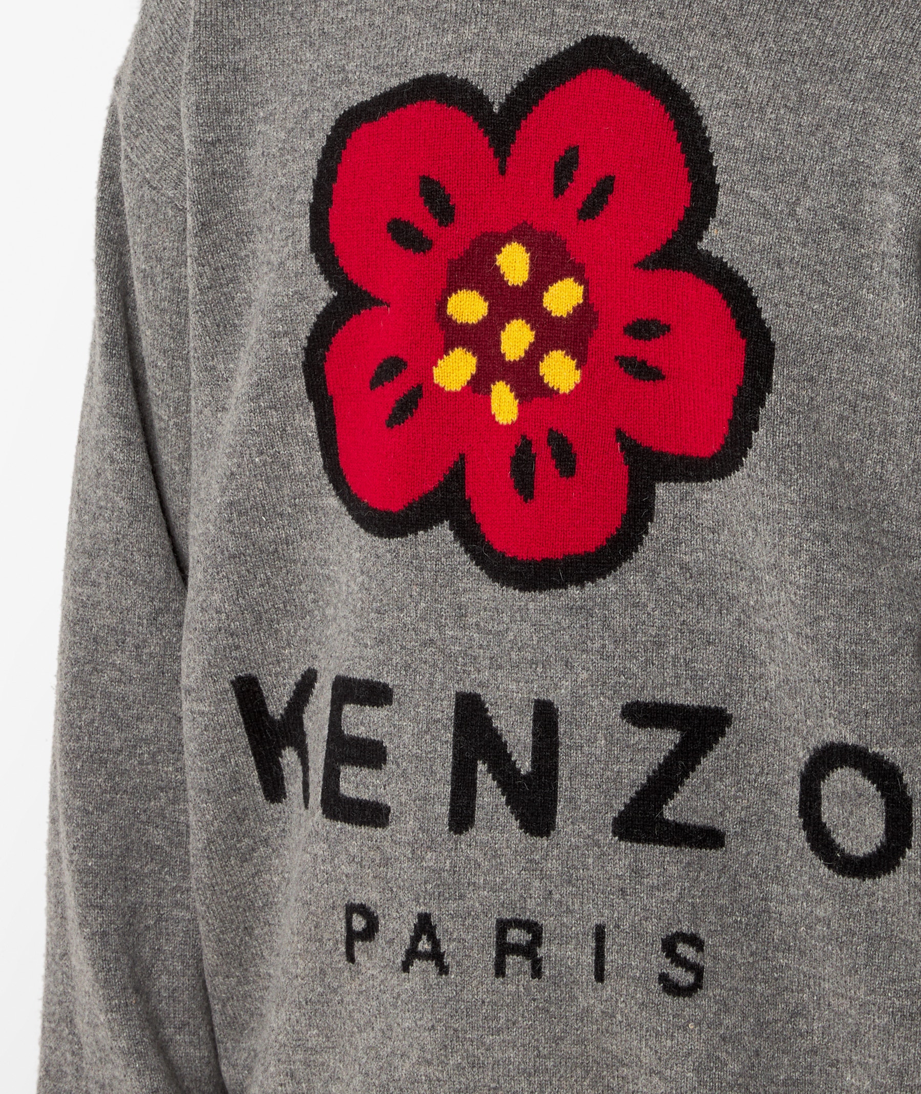 Grey KENZO Boke Flower Wool Sweater | SVD