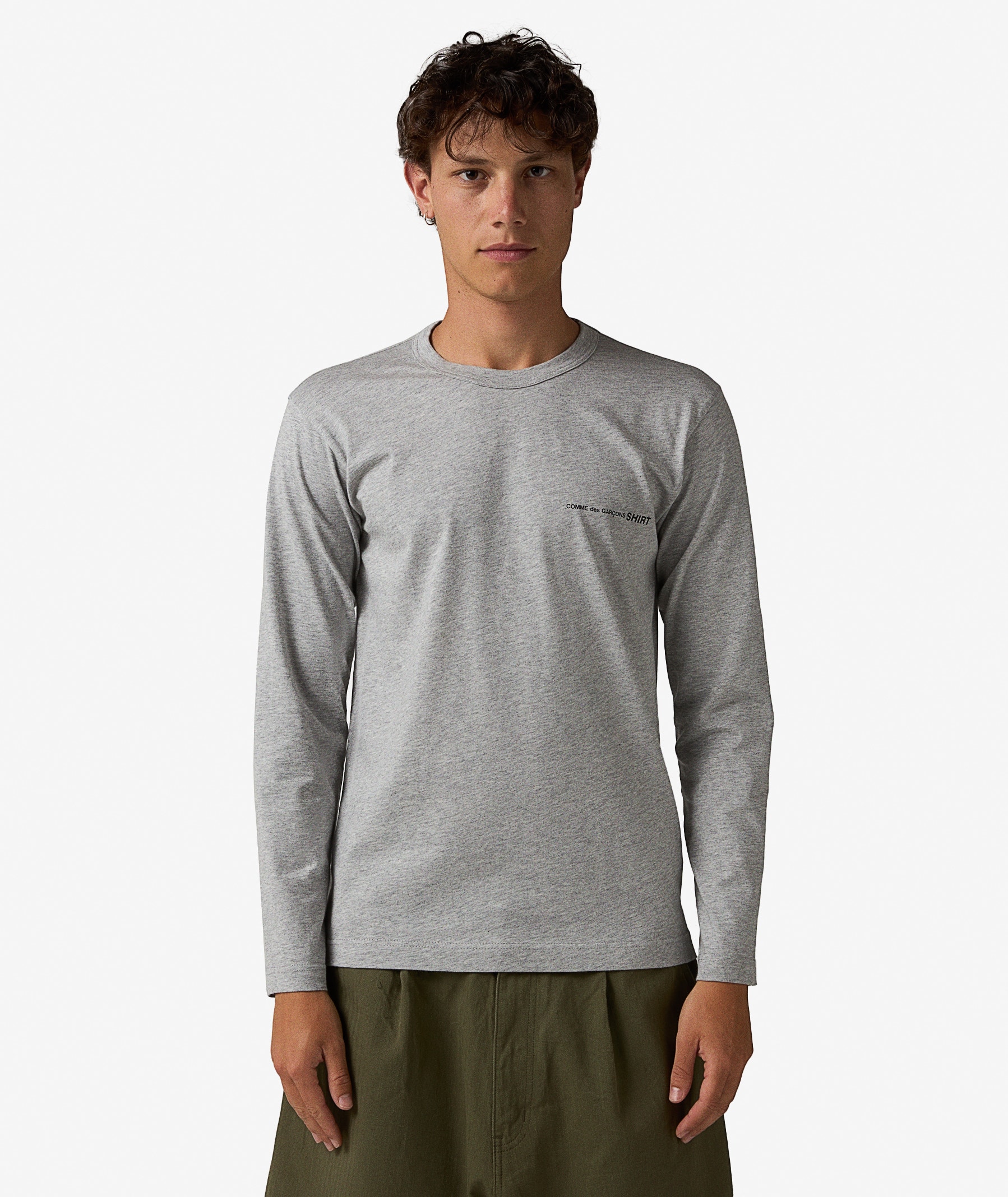 Comme des Garçons Shirt Logo Long Sleeve T-Shirt | Top Grey | SVD