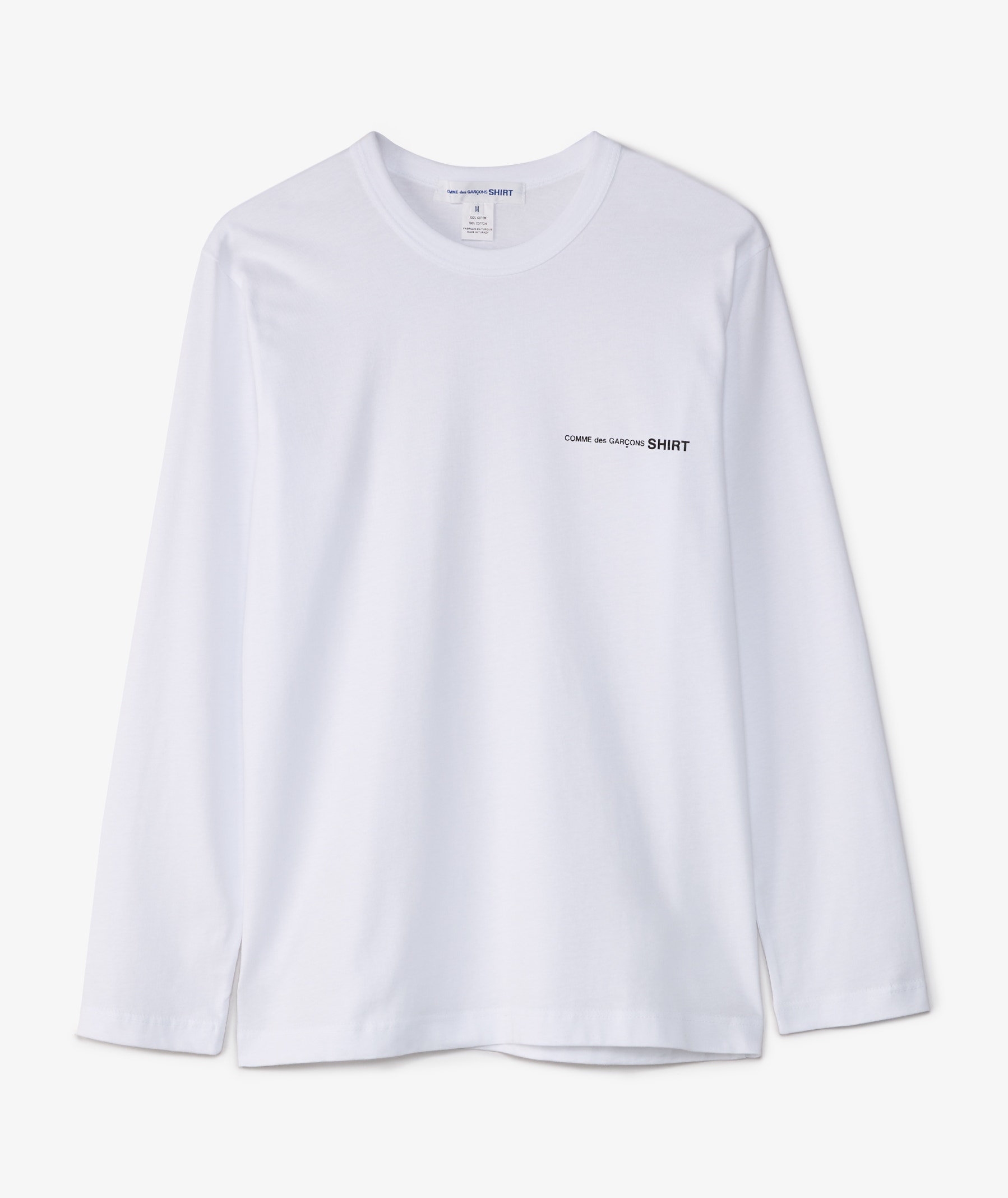 Comme des Garçons Shirt Logo Long Sleeve T-Shirt | White | SVD USA
