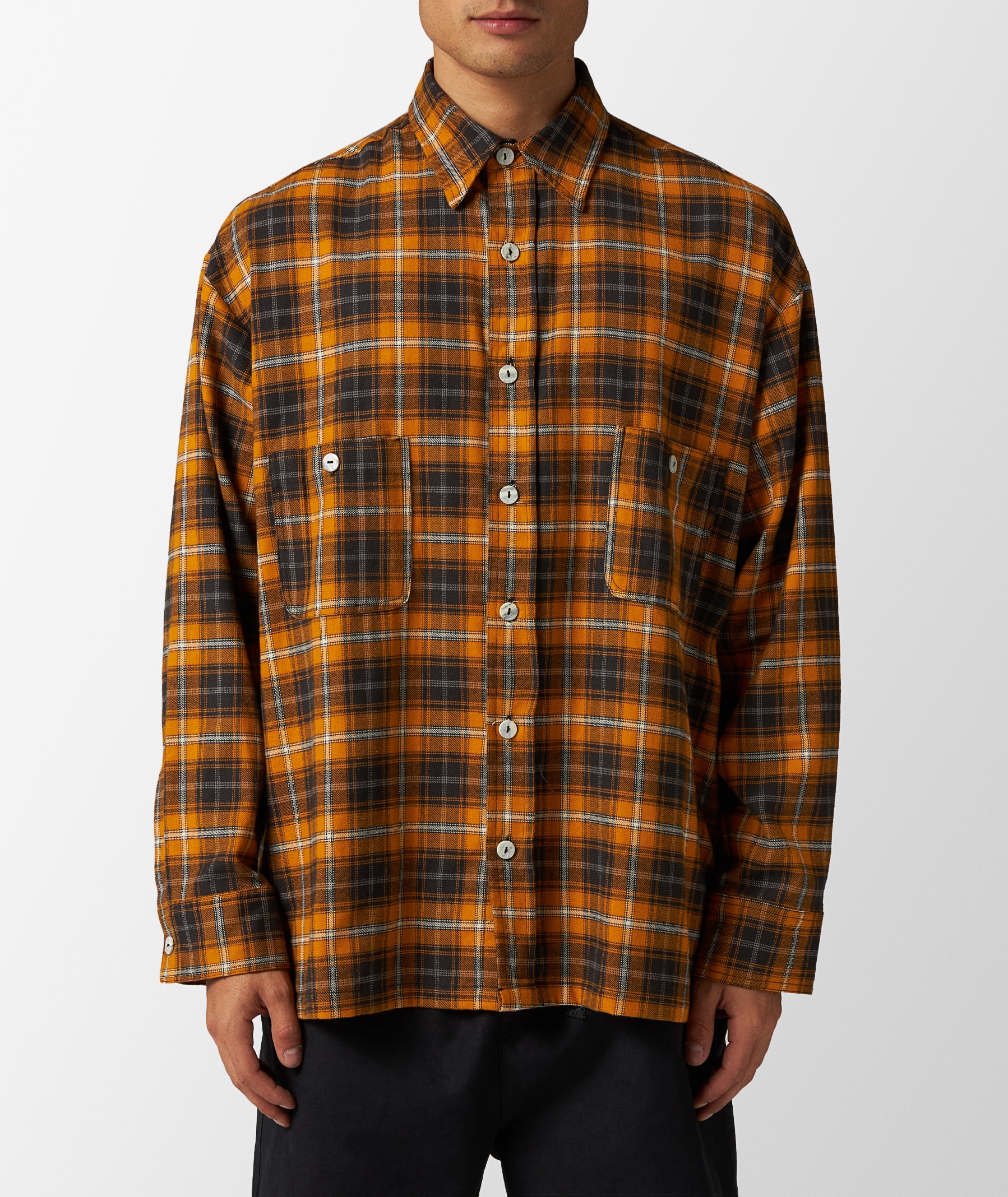 Orange Front of House™ Flannel Oversized Shirt | SVD