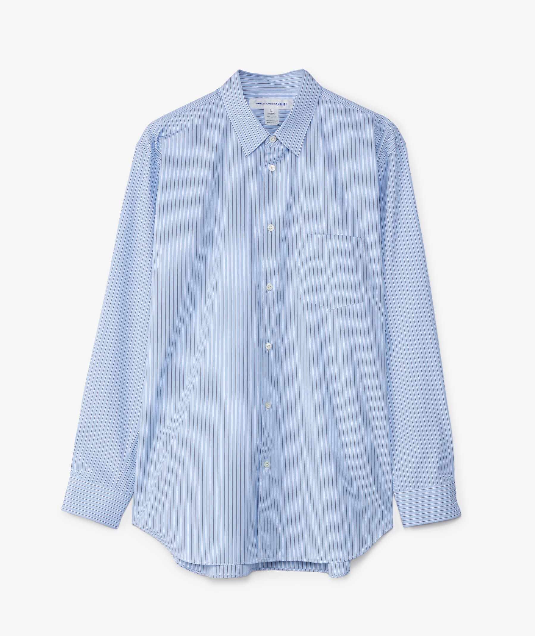 Comme des Garçons Shirt Striped Shirt in Light Blue | SVD USA